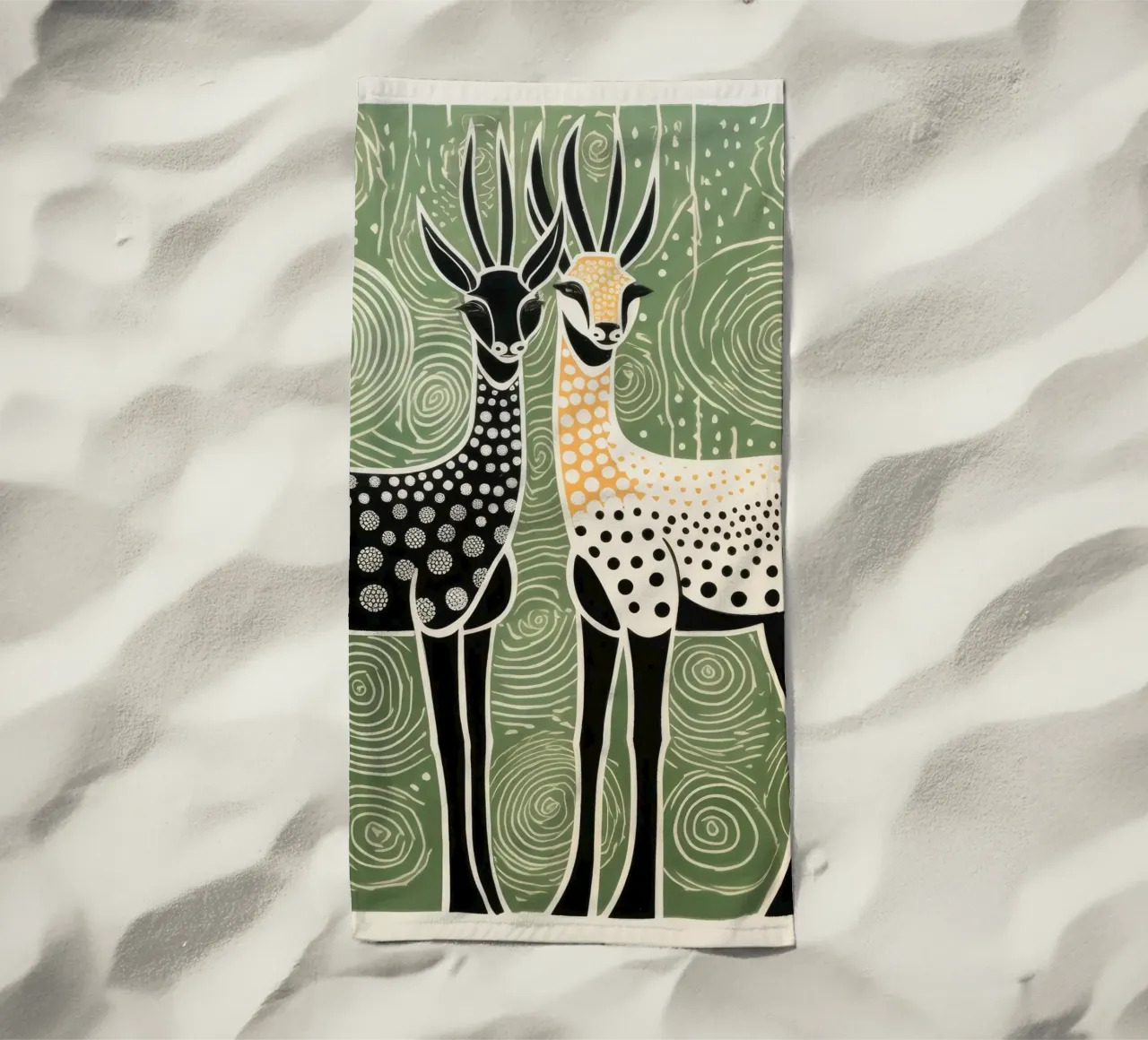 Antilope verde 3 telo mare da Minimal Animal Art