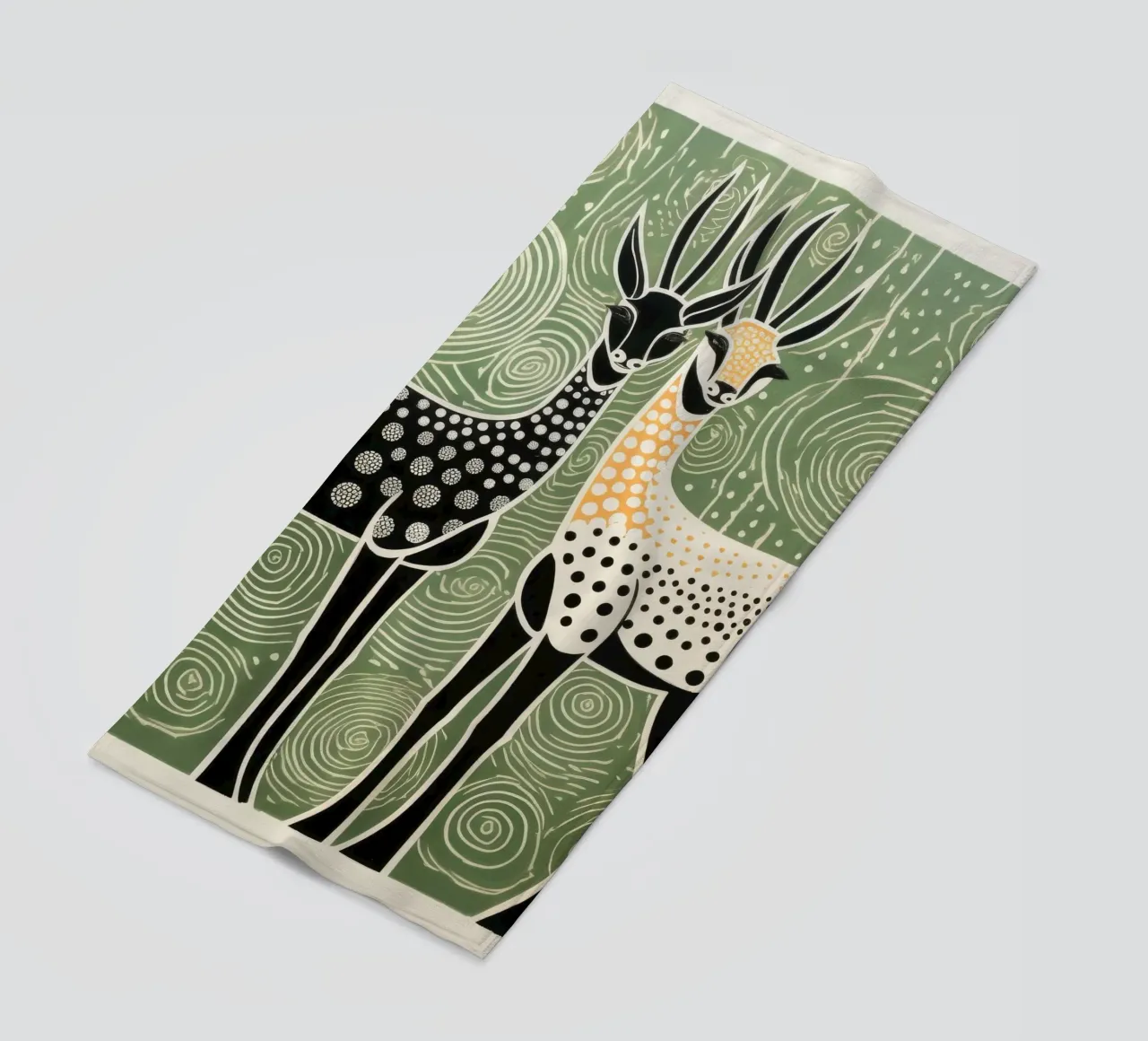 Antilope verde 3 telo mare da Minimal Animal Art