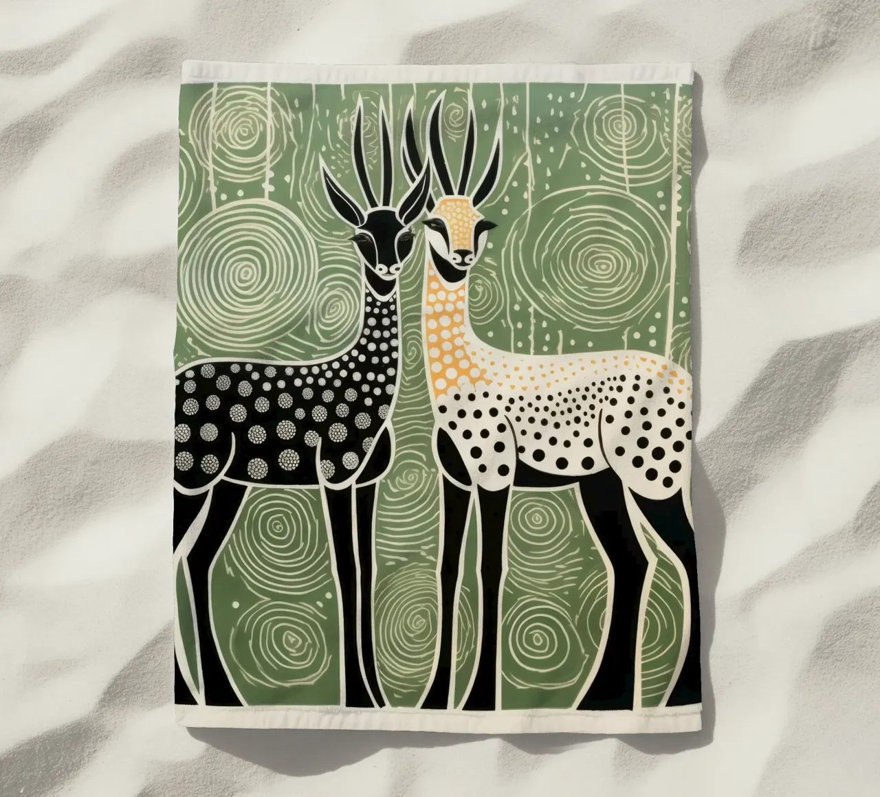 Antilope verde 3 telo mare da Minimal Animal Art