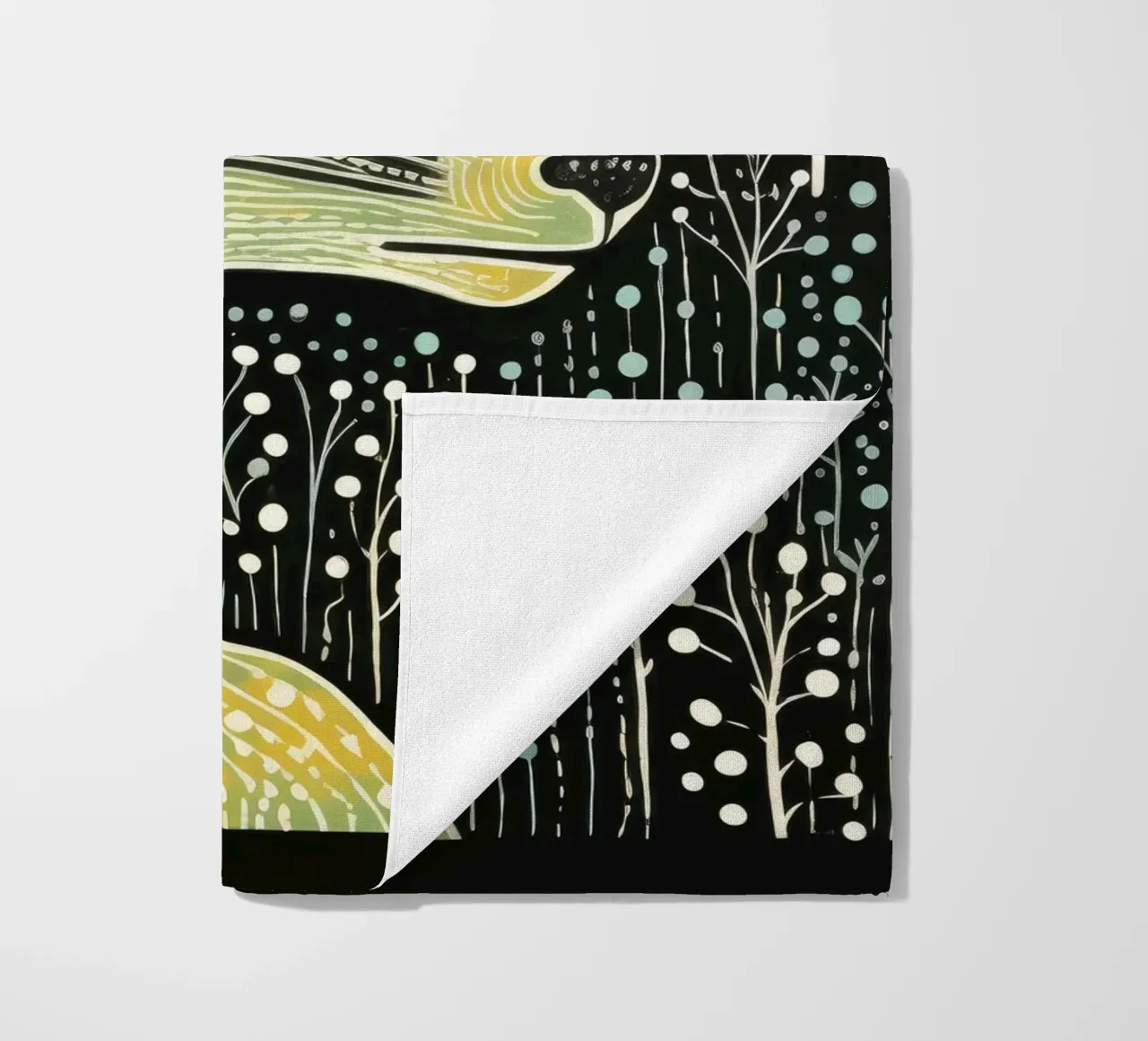 Green Antelope 4 beach towel by Minimal Animal Art