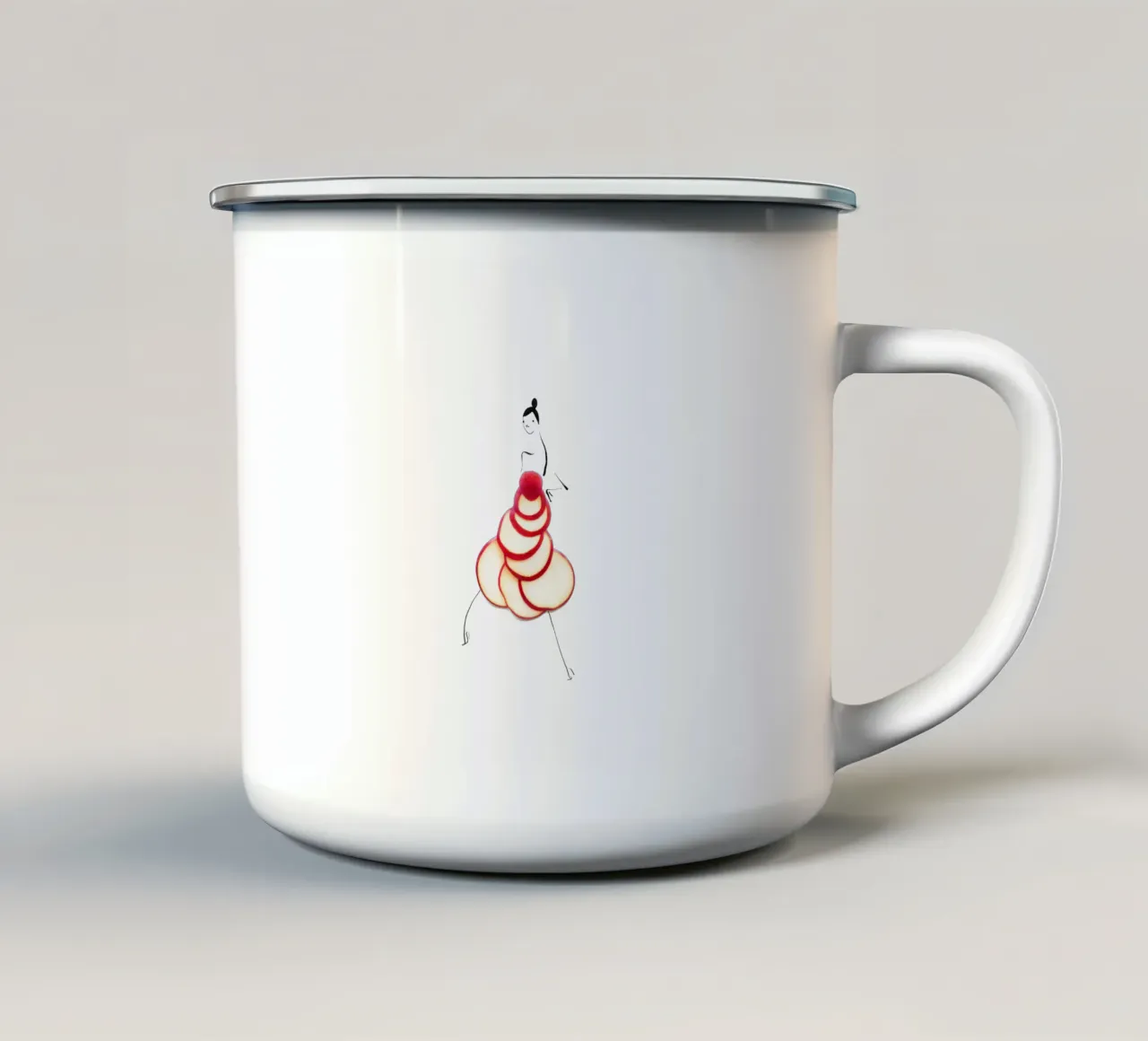 Pomme Pomme tazza in smalto da Gretchen Roehrs