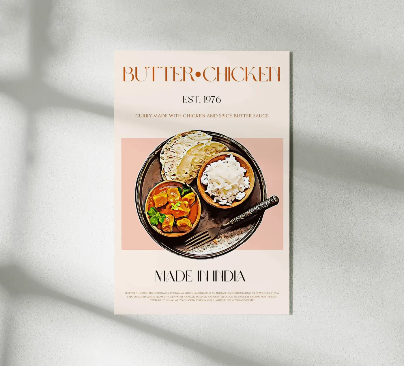Butter Chicken Print Acryl-Glas von KOKRPrints