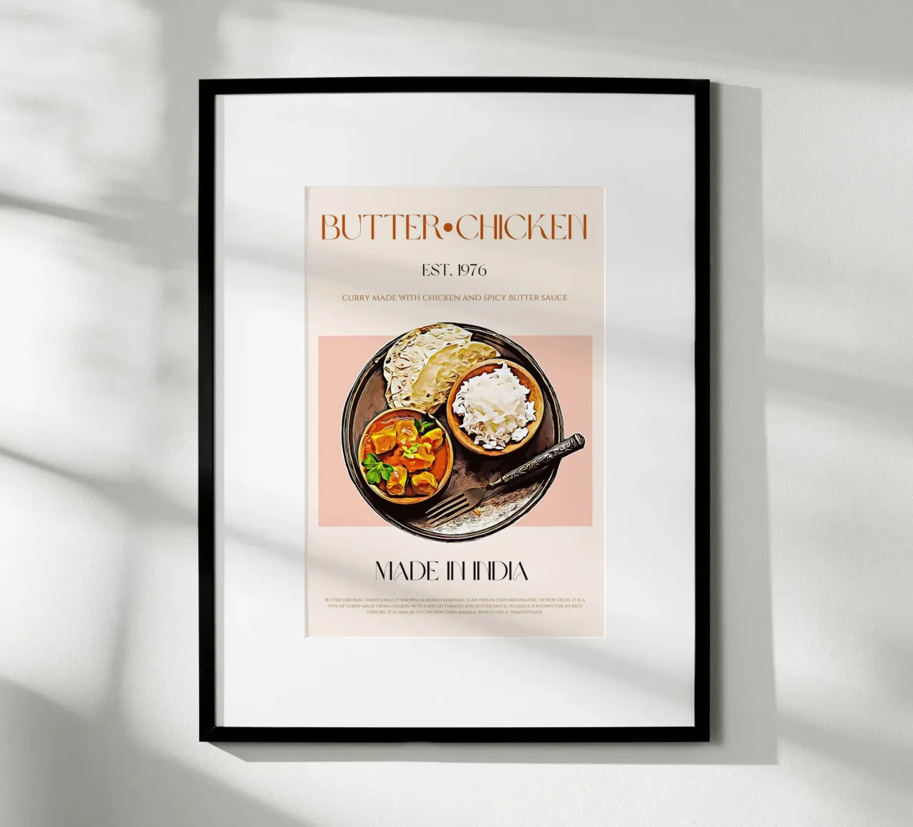 Butter Chicken Print poster by KOKRPrints