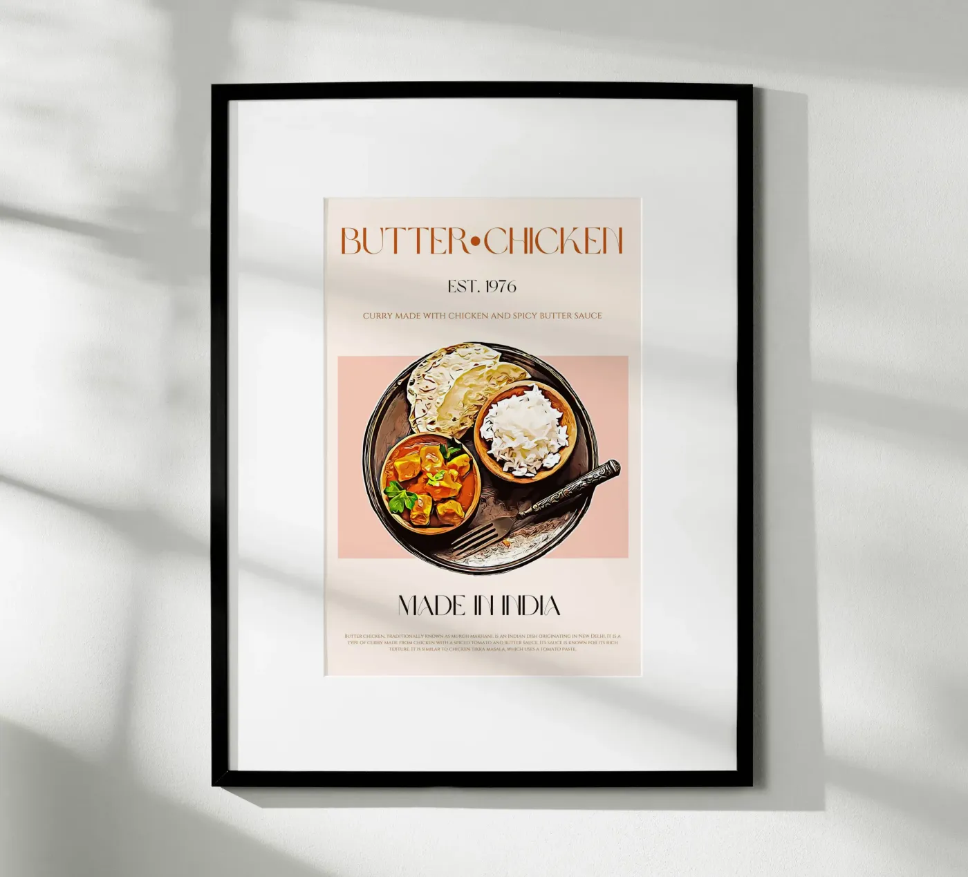 Butter Chicken Print poster by KOKRPrints