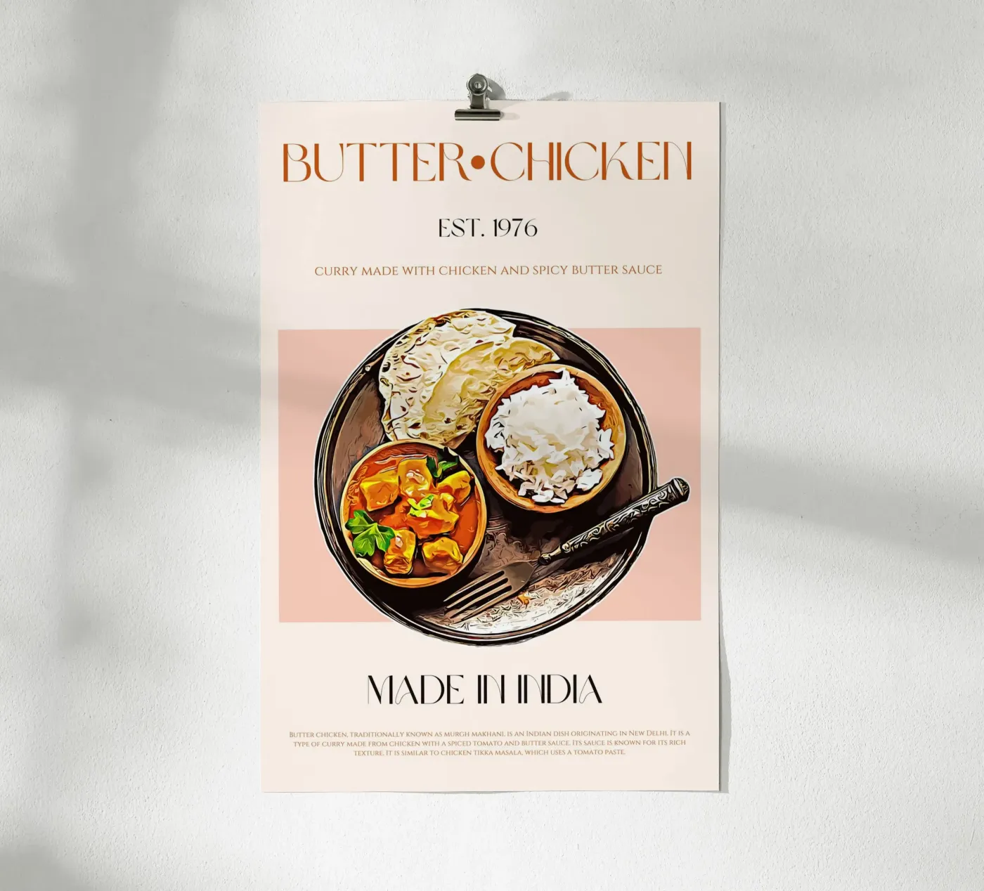 Butter Chicken Print poster de KOKRPrints