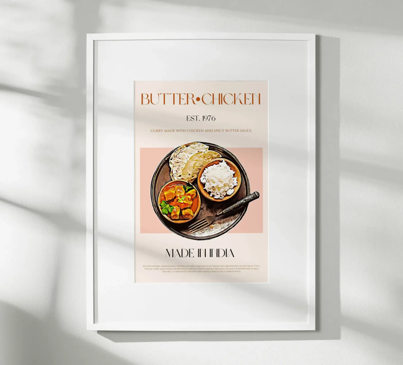 Butter Chicken Print poster de KOKRPrints