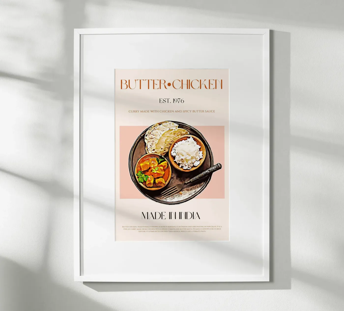 Butter Chicken Print poster by KOKRPrints