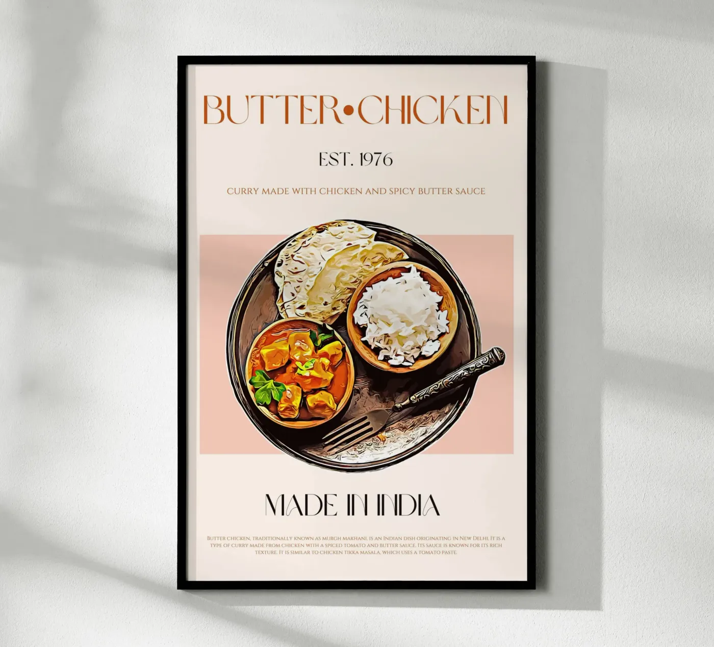 Butter Chicken Print poster de KOKRPrints