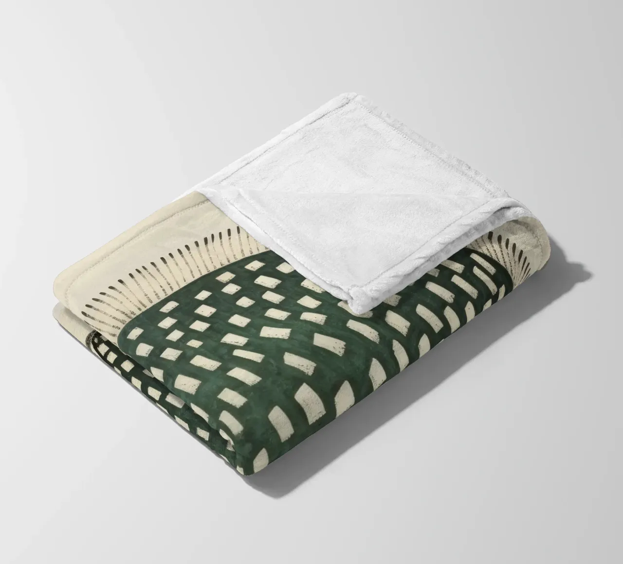 Armadillo verde 1 coperta in pile da Minimal Animal Art