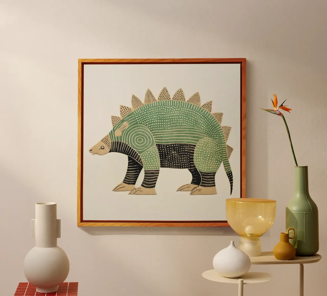 Armadillo verde plexiglass da Minimal Animal Art