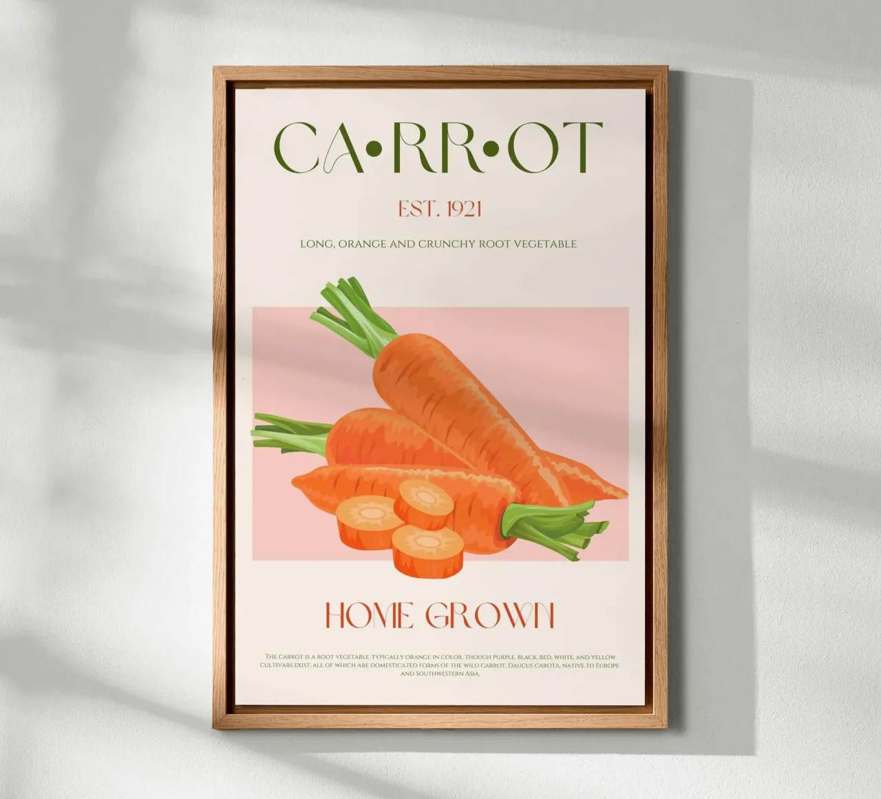 Carrot Print canvas by KOKRPrints