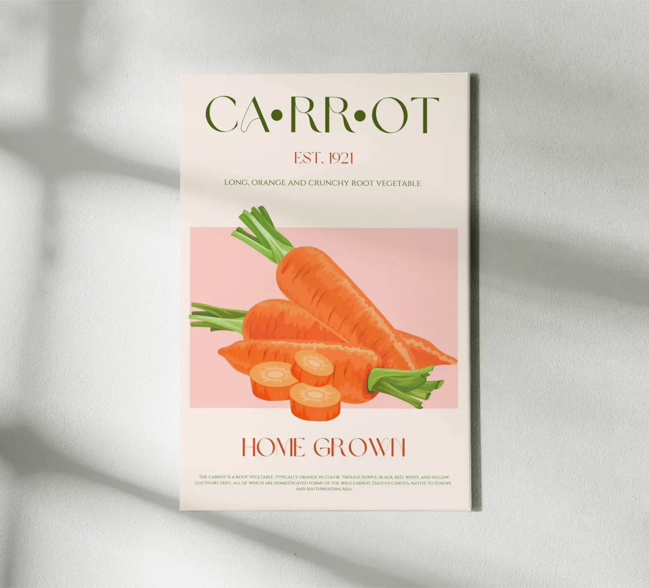 Carrot Print canvas by KOKRPrints