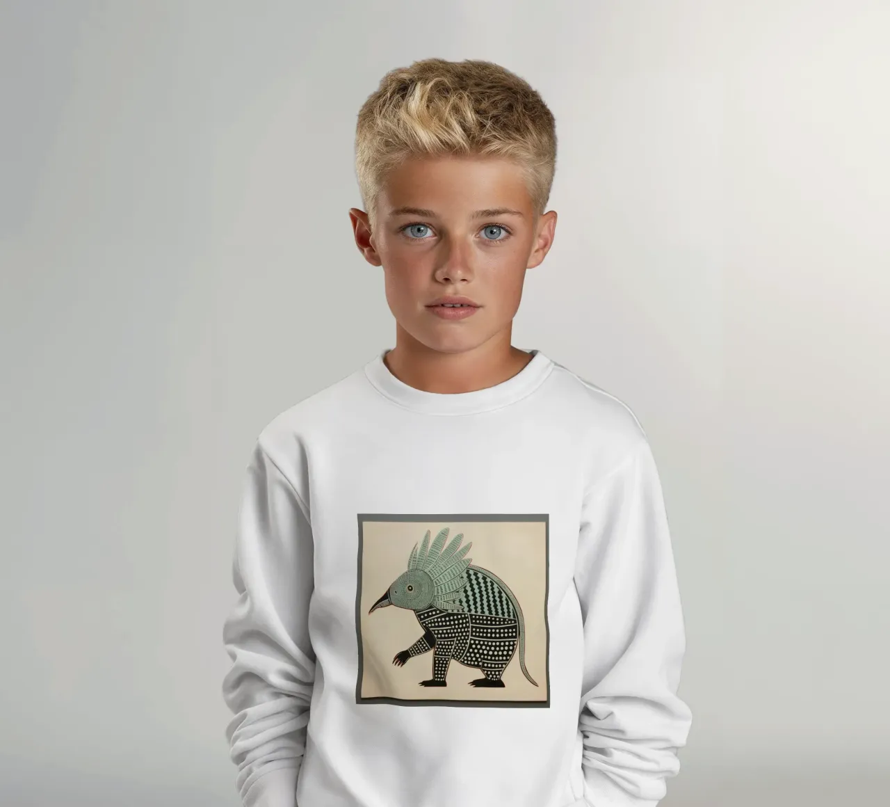 Armadillo verde 4 felpa bambino da Minimal Animal Art