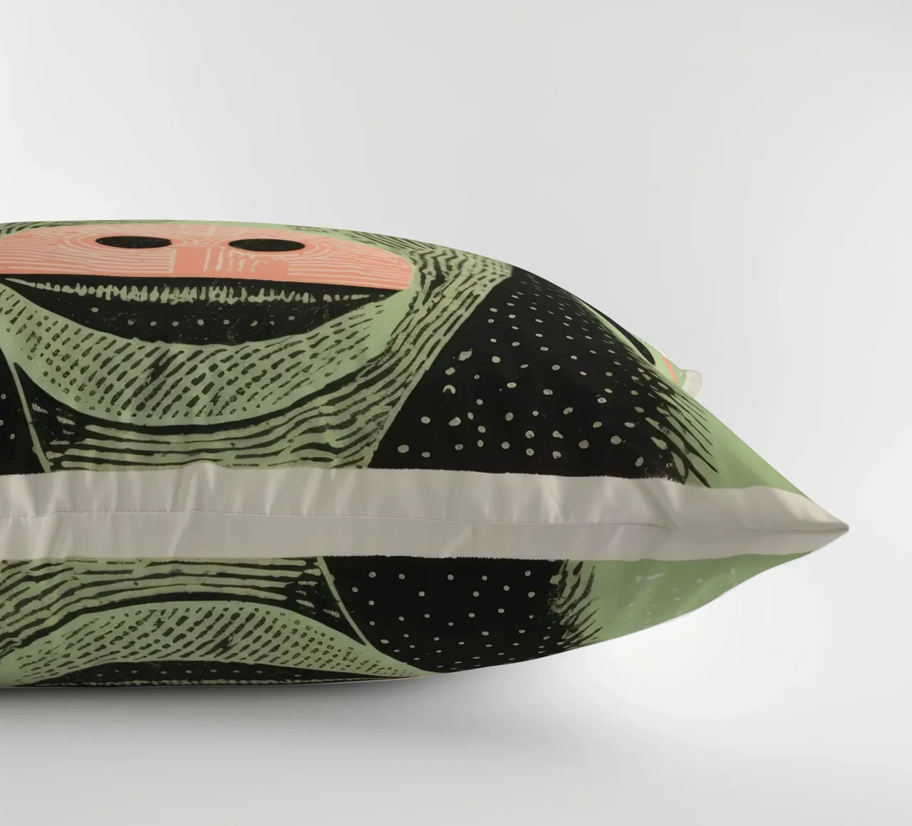 Babbuino verde cuscino da Minimal Animal Art