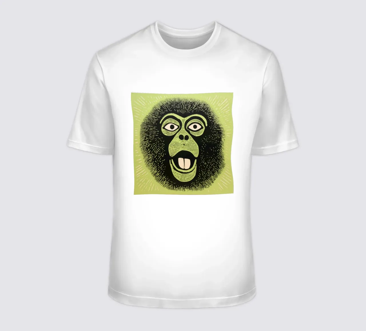 Babbuino verde 2 t-shirt da Minimal Animal Art