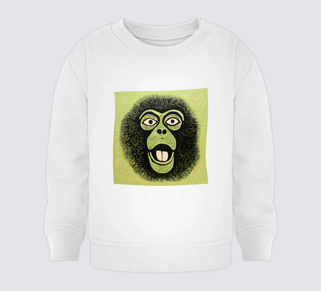 Babbuino verde felpa neonato da Minimal Animal Art