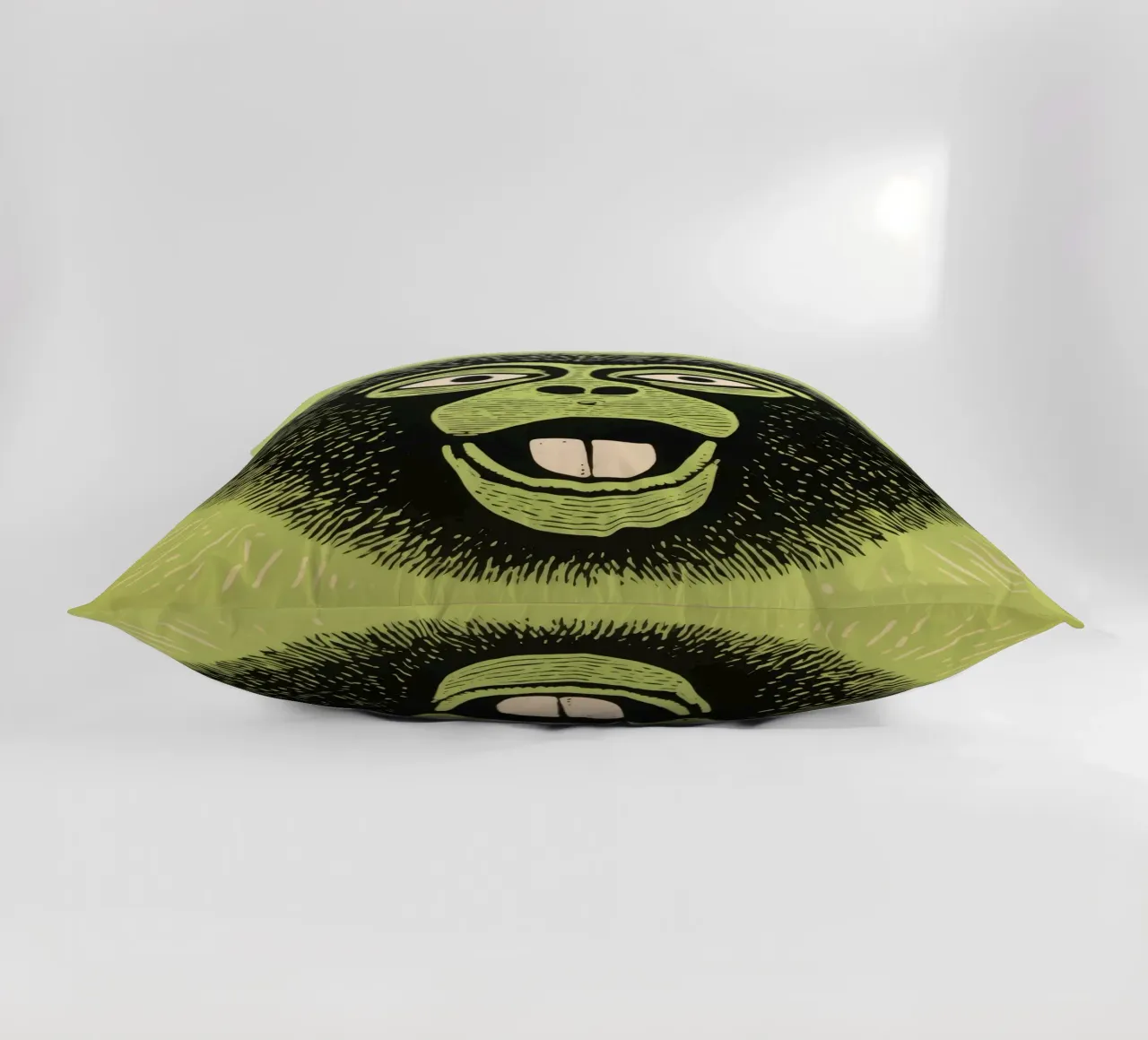 Babbuino verde cuscino da Minimal Animal Art