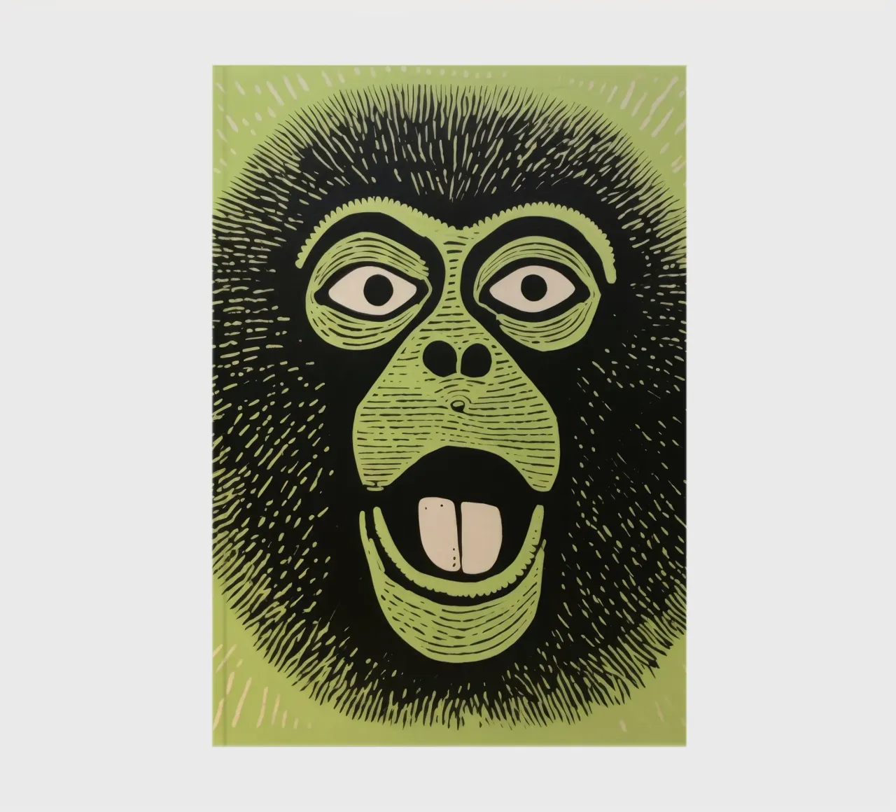 Babbuino verde 2 diario da Minimal Animal Art