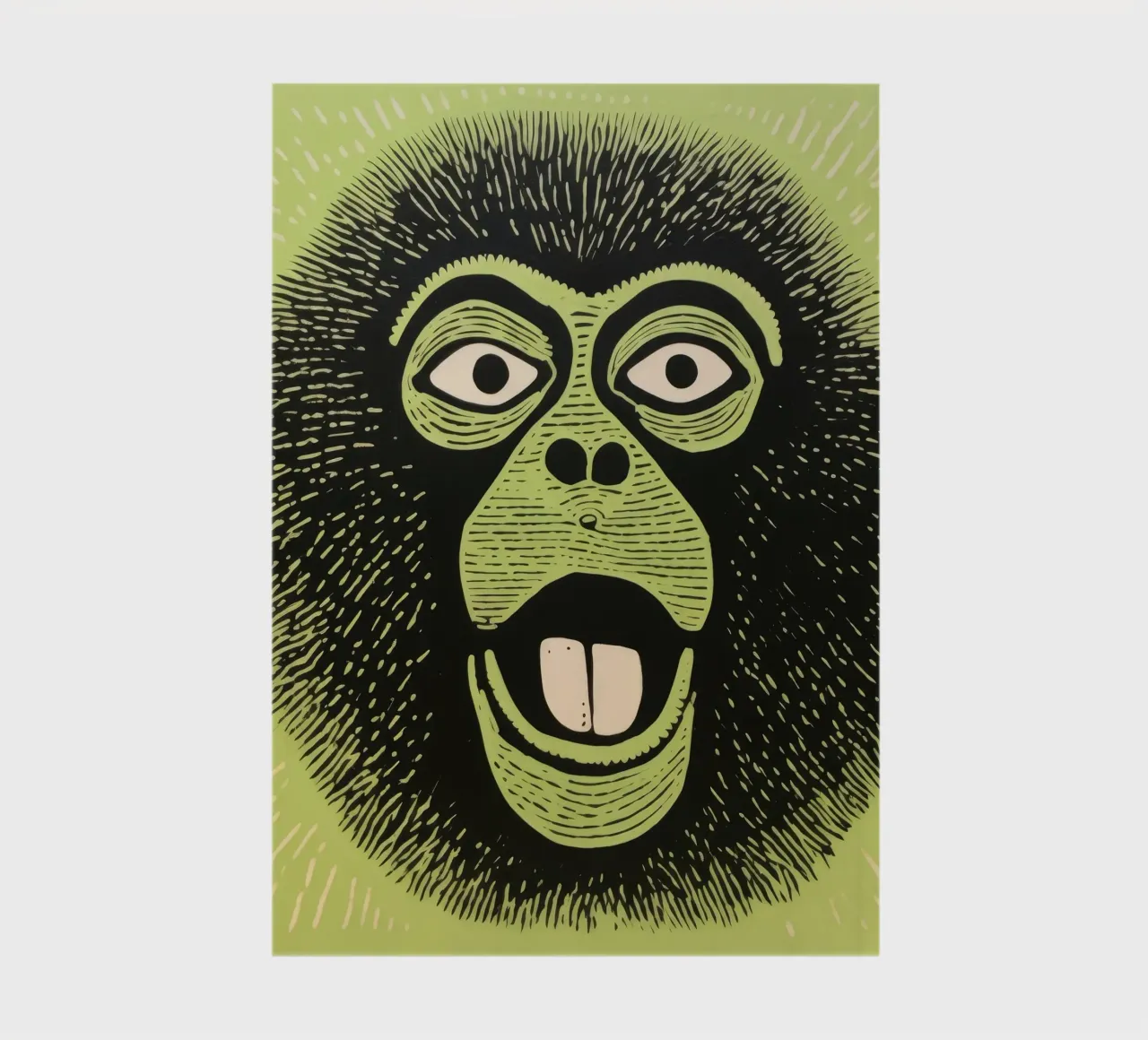 Babbuino verde 2 diario da Minimal Animal Art