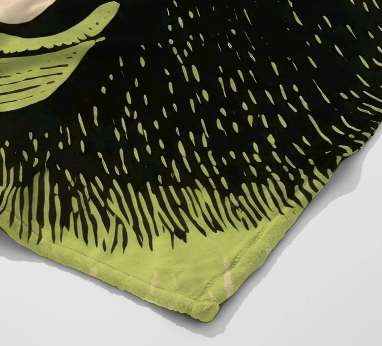 Babbuino verde 2 coperta in pile da Minimal Animal Art