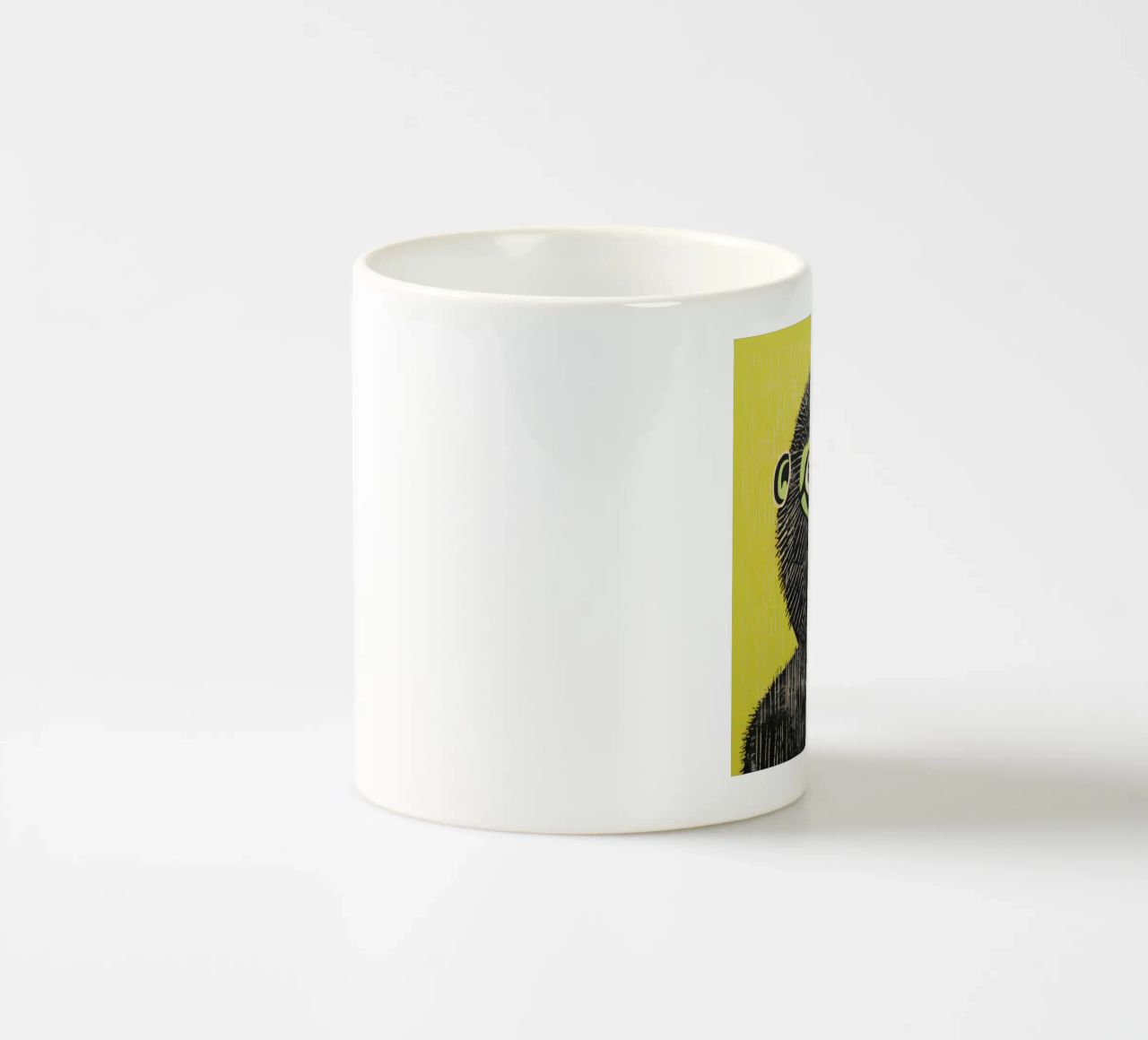 Babbuino verde 3 tazza in ceramica da Minimal Animal Art
