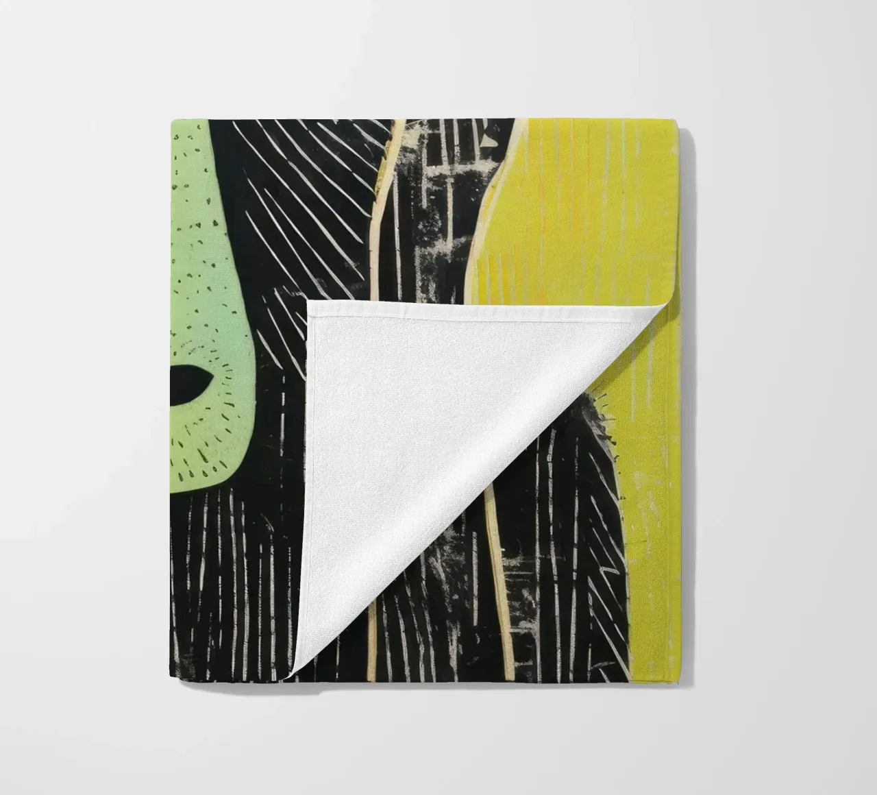 Babbuino verde 3 telo mare da Minimal Animal Art