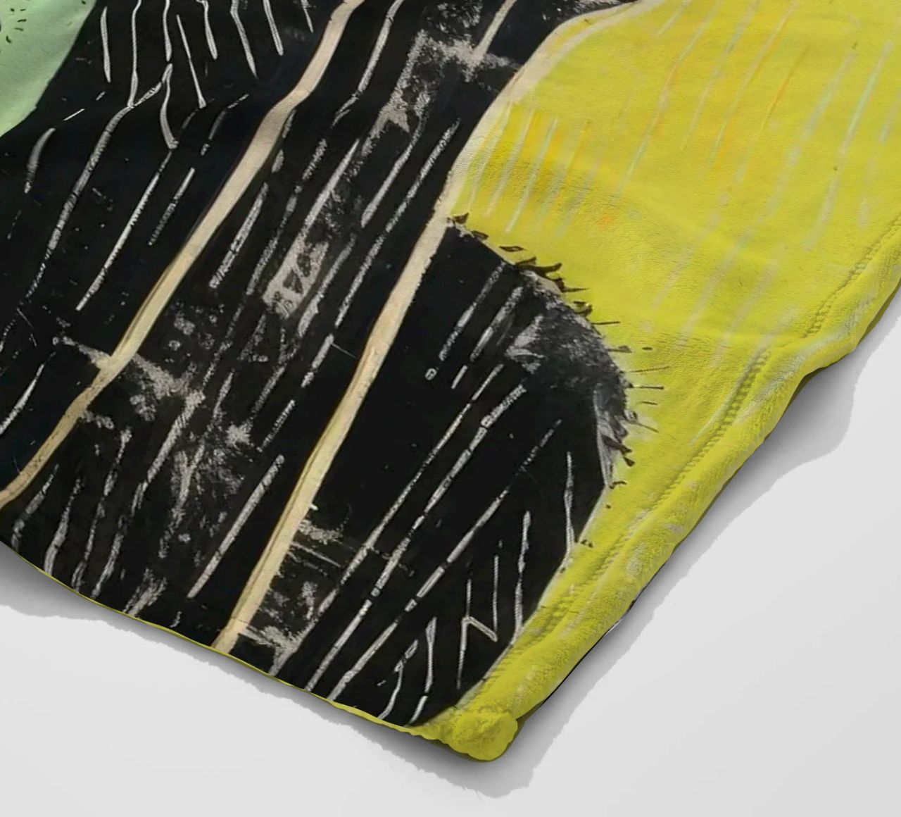 Babbuino verde 3 coperta in pile da Minimal Animal Art