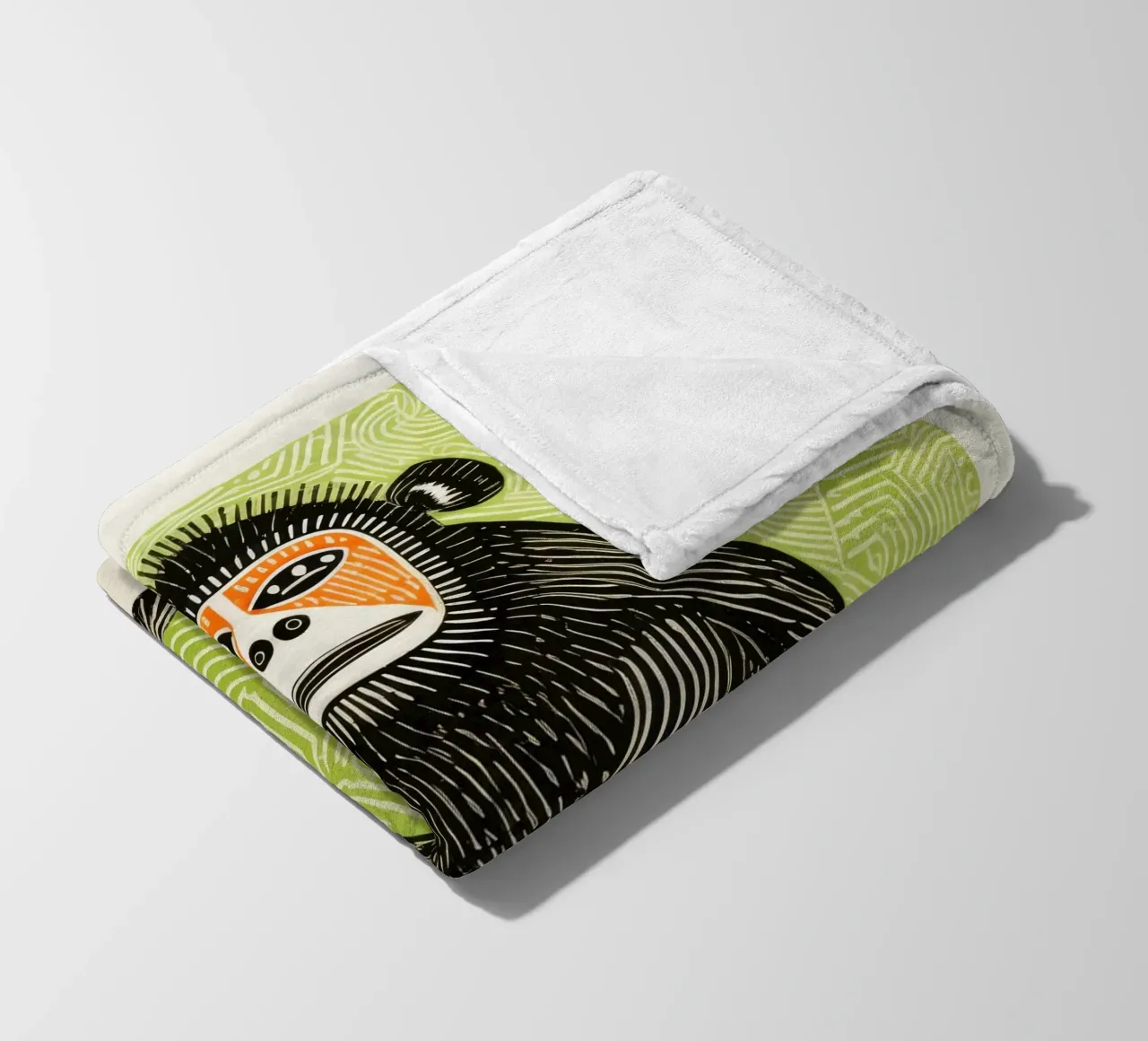 Babbuino verde coperta in pile da Minimal Animal Art