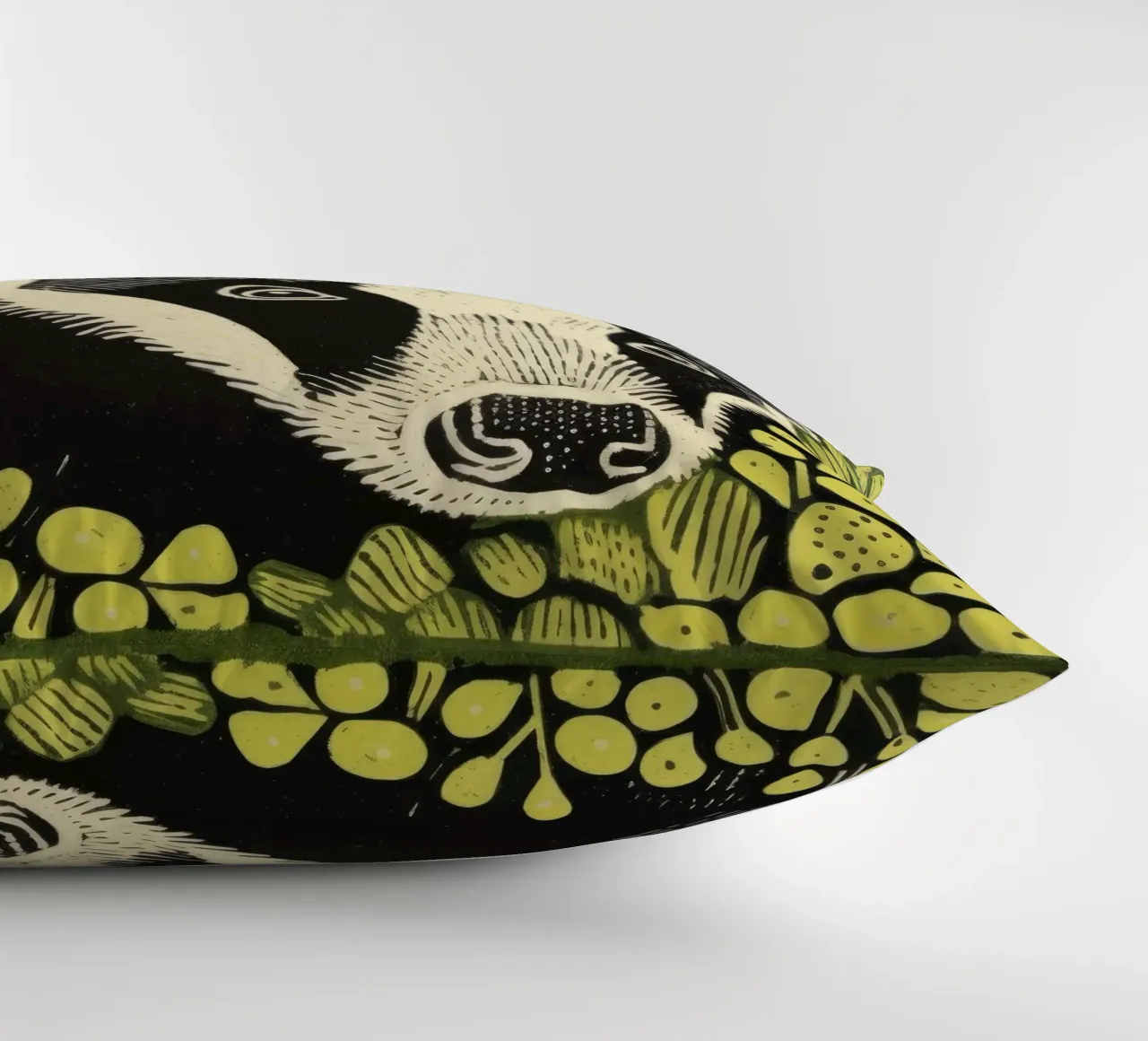 Tasso verde 1 cuscino da Minimal Animal Art