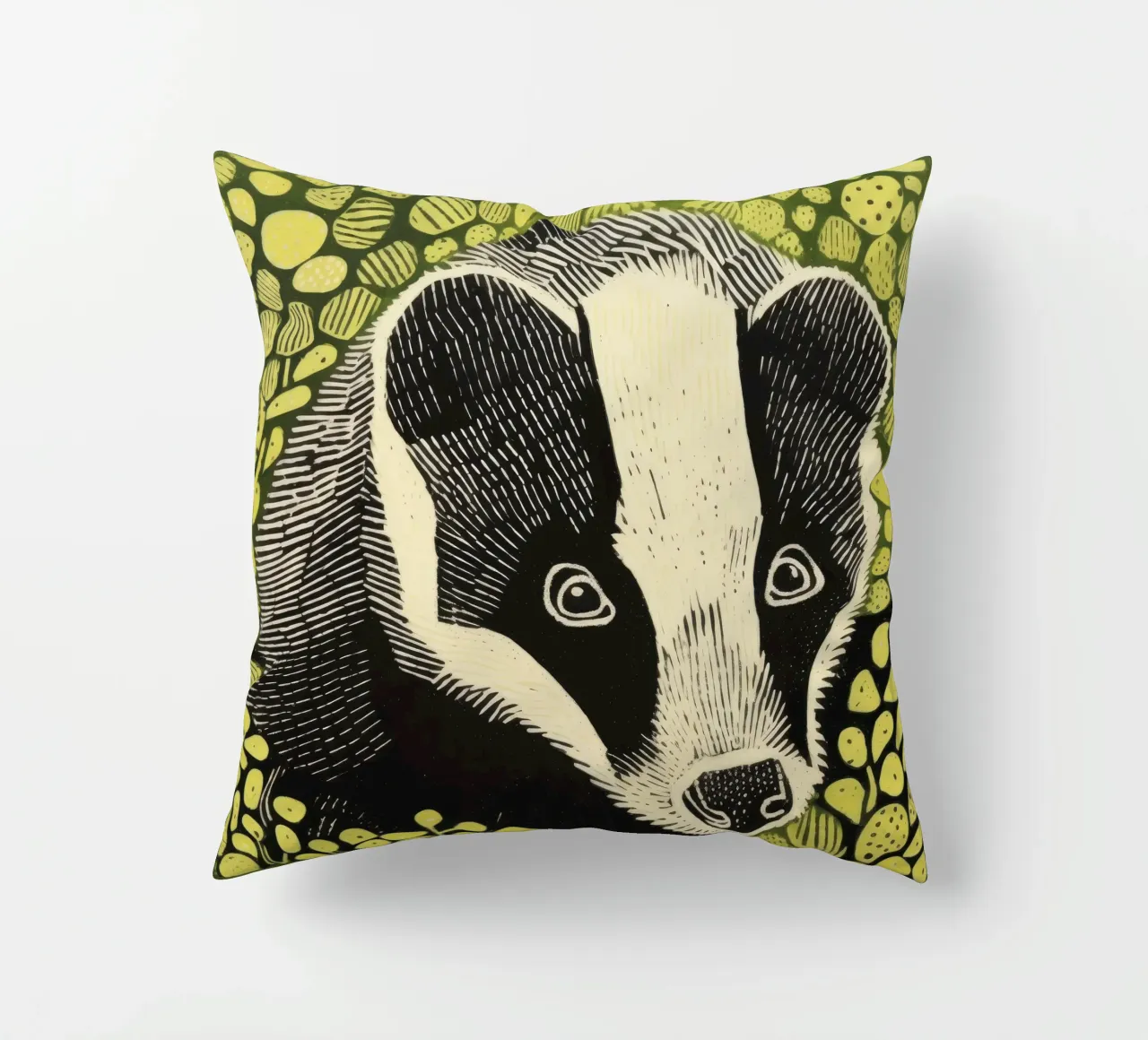 Tasso verde 1 cuscino da Minimal Animal Art