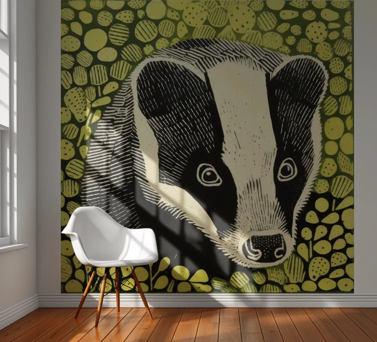 Green Badger 1 photo wallpaper by Minimal Animal Art