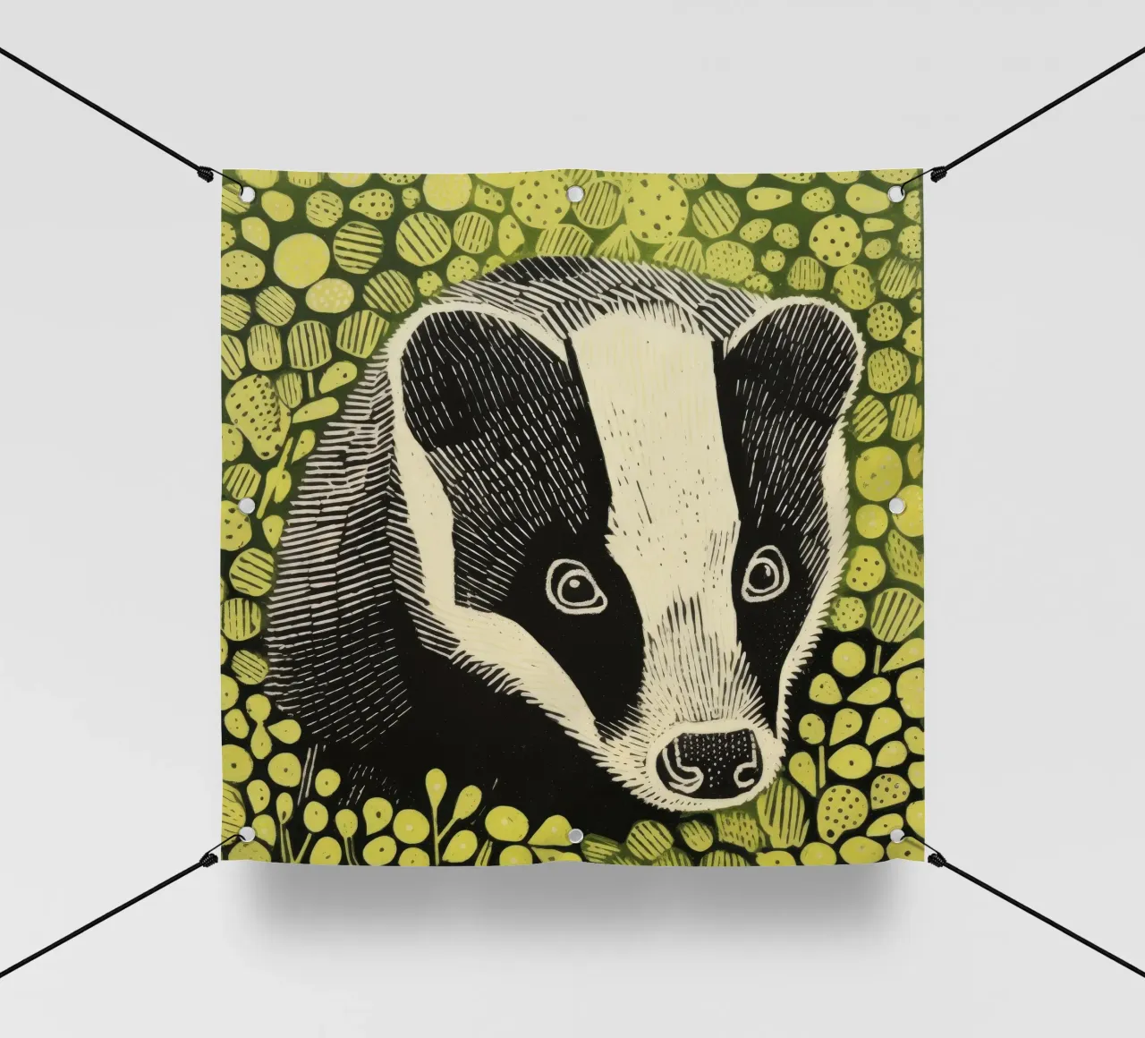 Tasso verde 1 telo in pvc da Minimal Animal Art