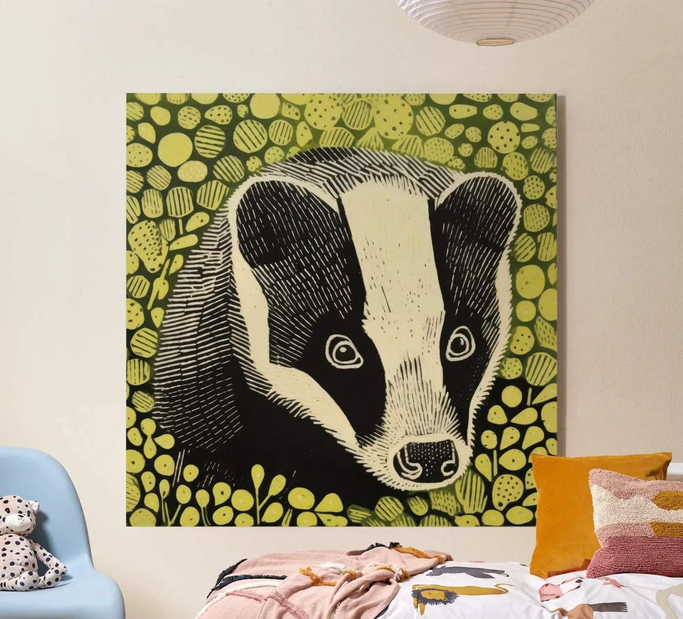 Blaireau vert plexiglas de Minimal Animal Art