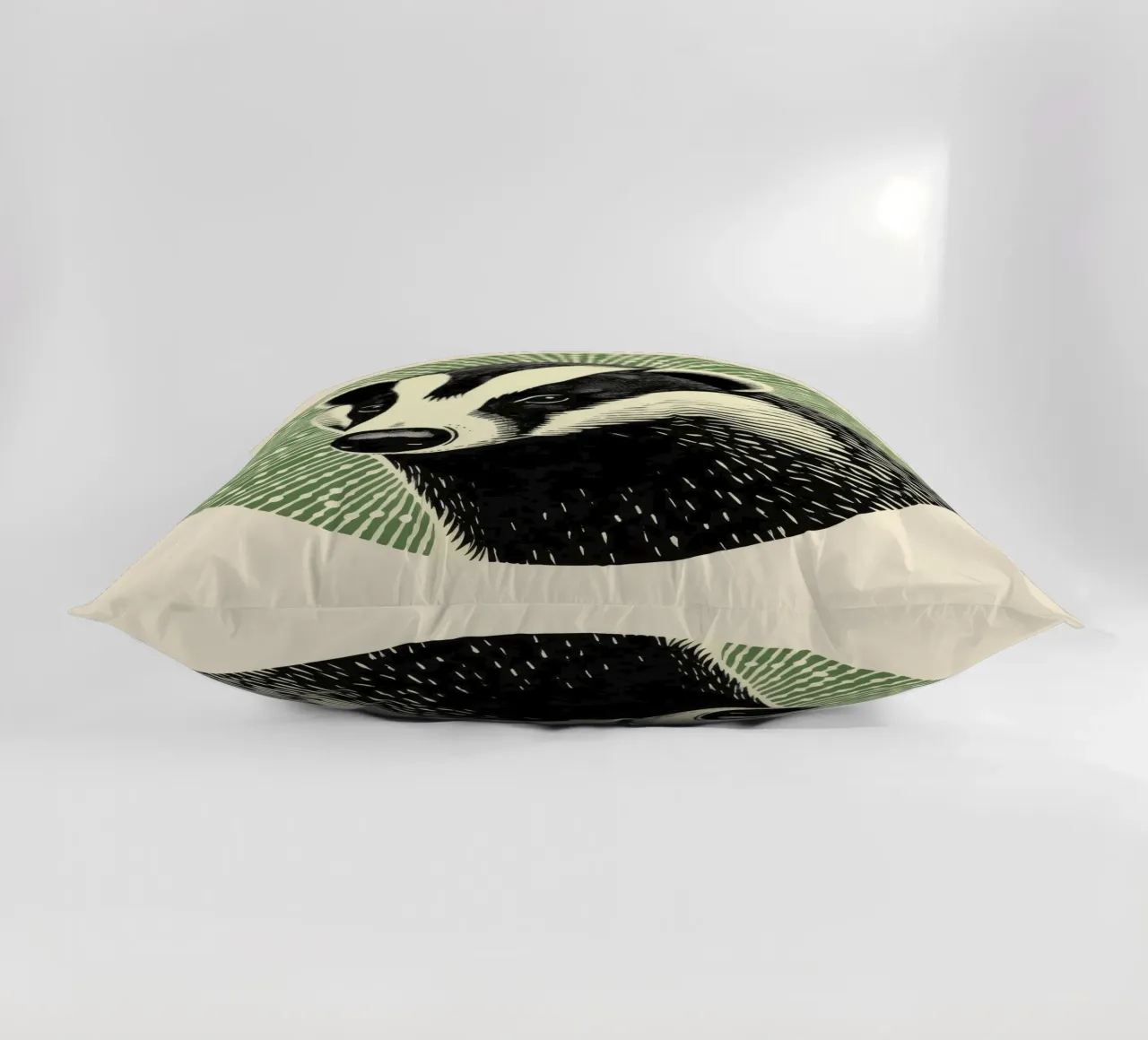 Tasso verde 2 cuscino da Minimal Animal Art