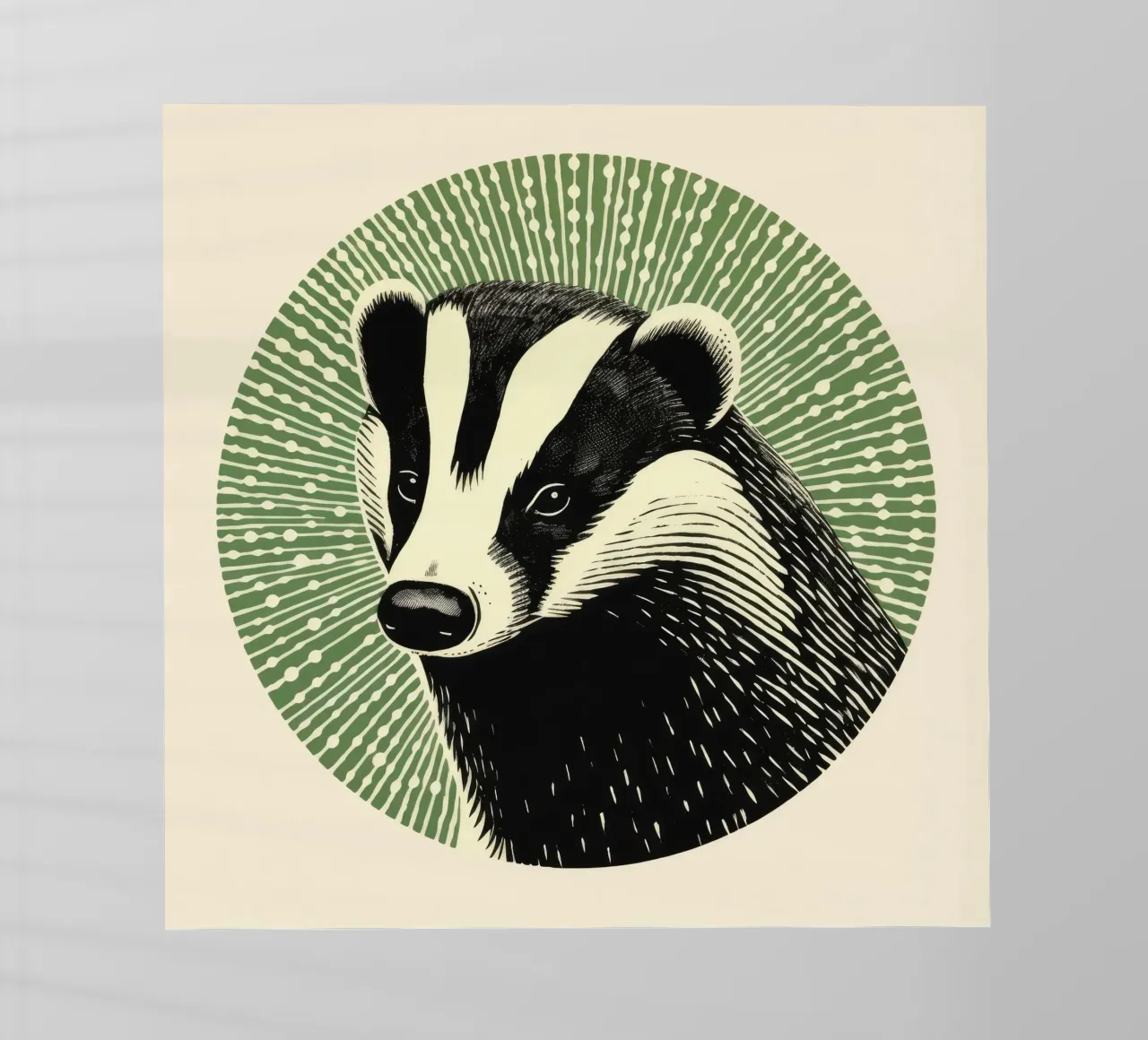 Tasso verde 2 pellicola backlit da Minimal Animal Art