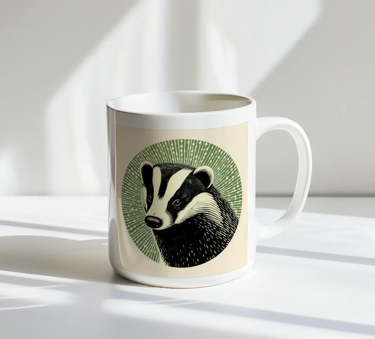 Tasso verde 2 tazza in ceramica da Minimal Animal Art