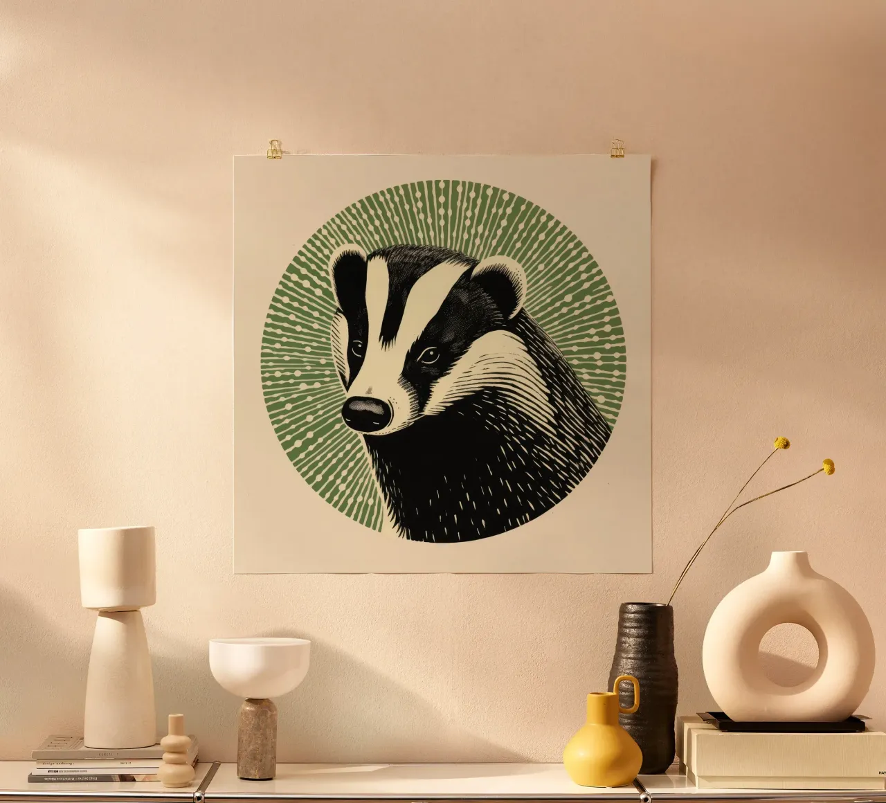 Tasso verde 2 carta hahnemühle da Minimal Animal Art
