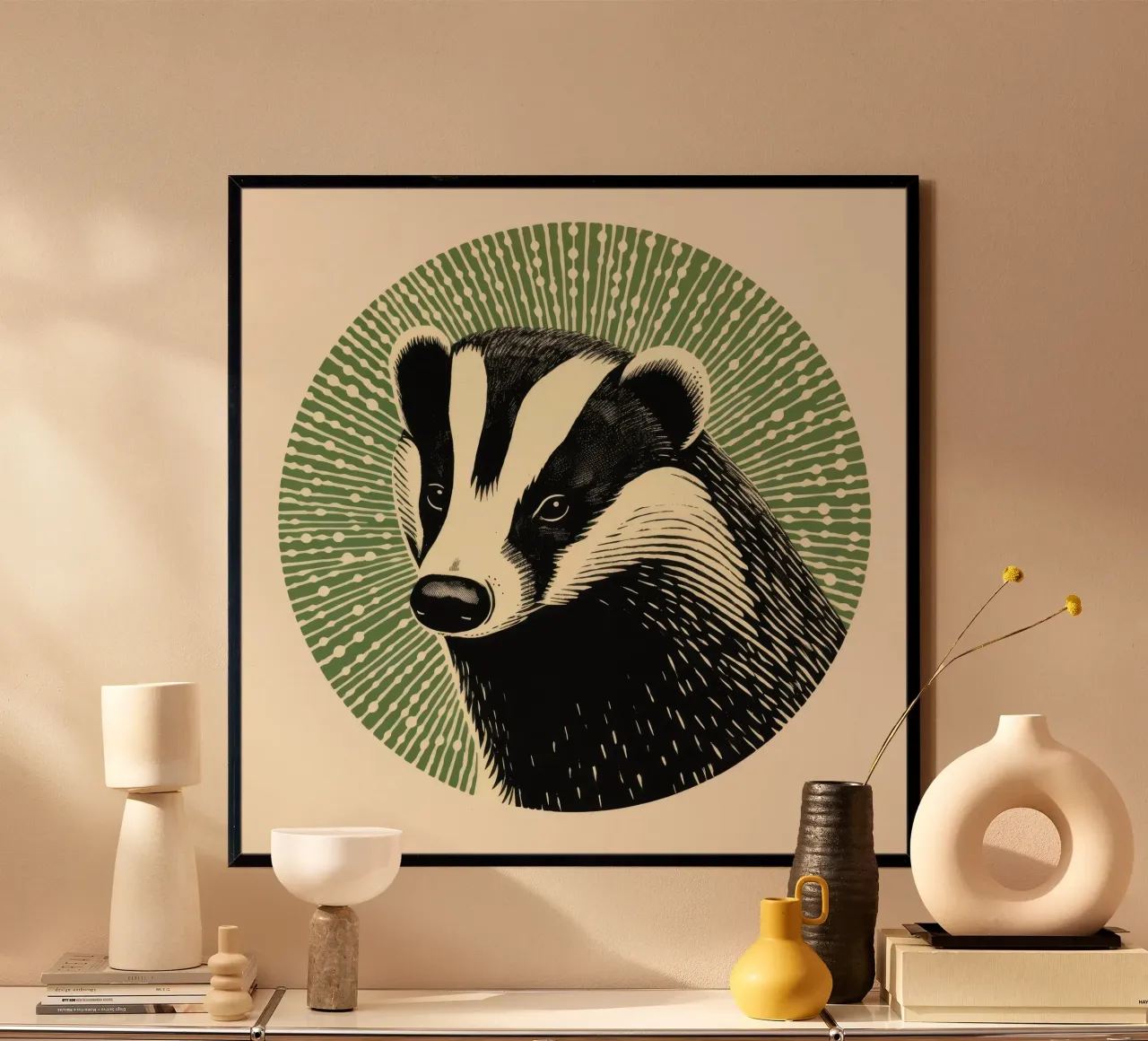 Tasso verde 2 carta hahnemühle da Minimal Animal Art