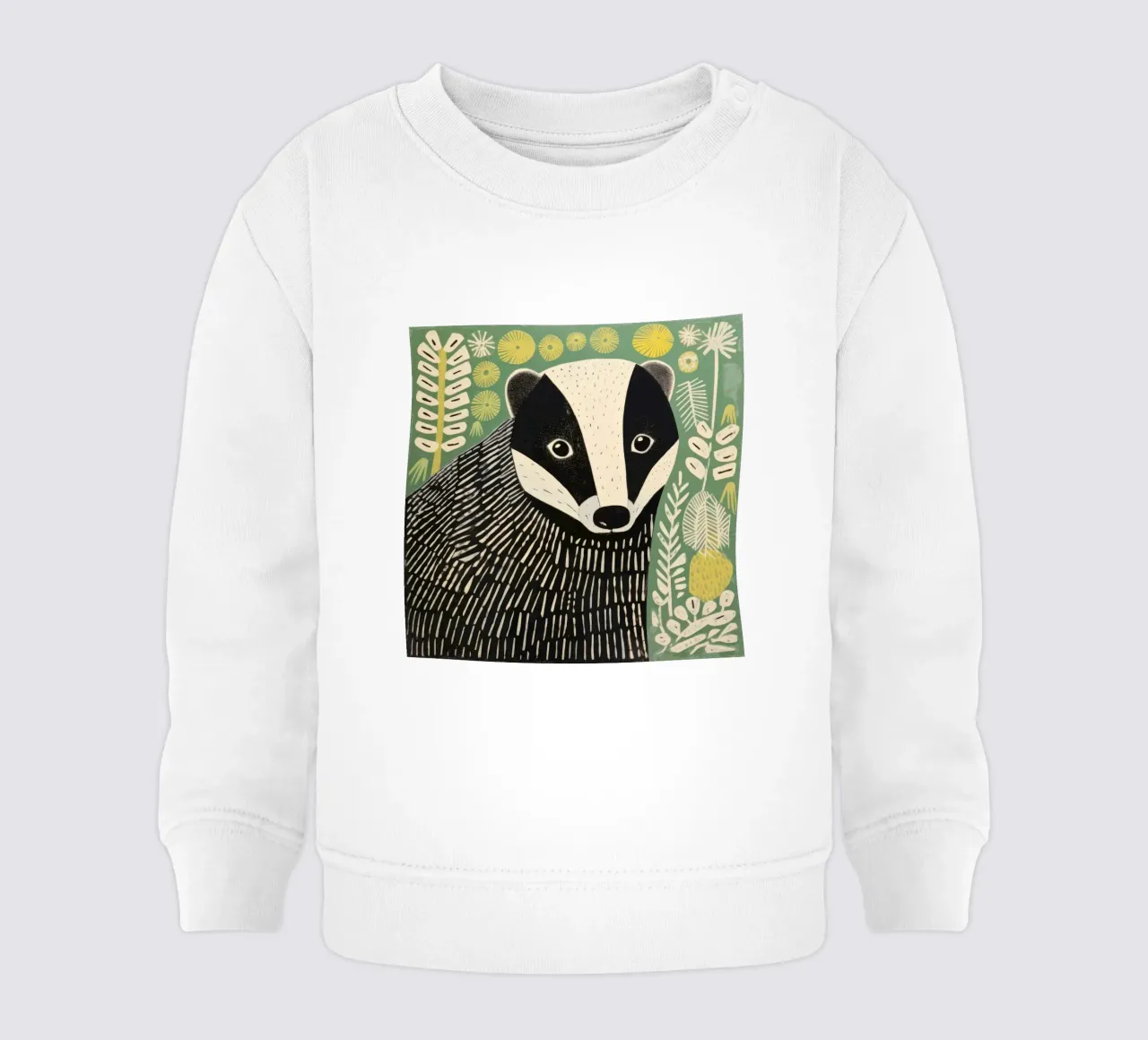 Tasso verde 3 felpa neonato da Minimal Animal Art