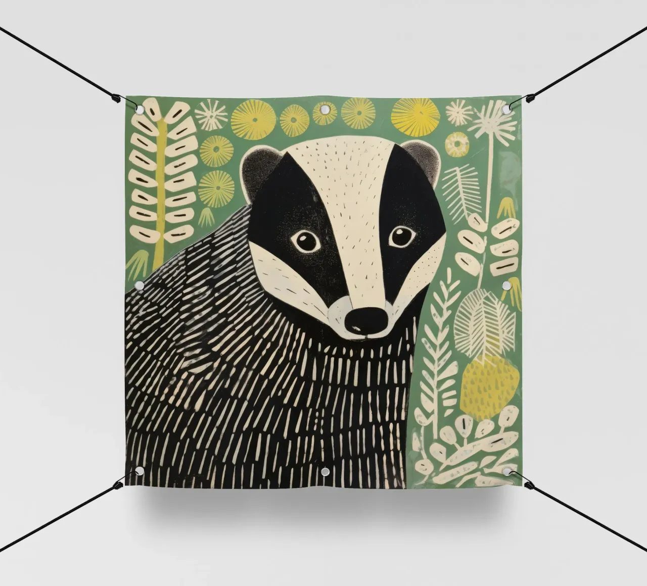 Tasso verde 3 telo in pvc da Minimal Animal Art