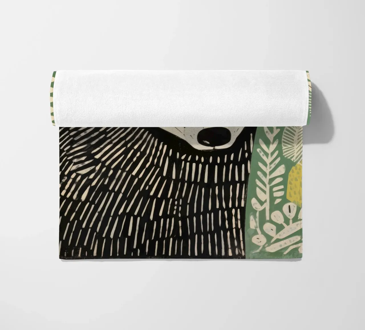 Tasso verde 3 telo mare da Minimal Animal Art