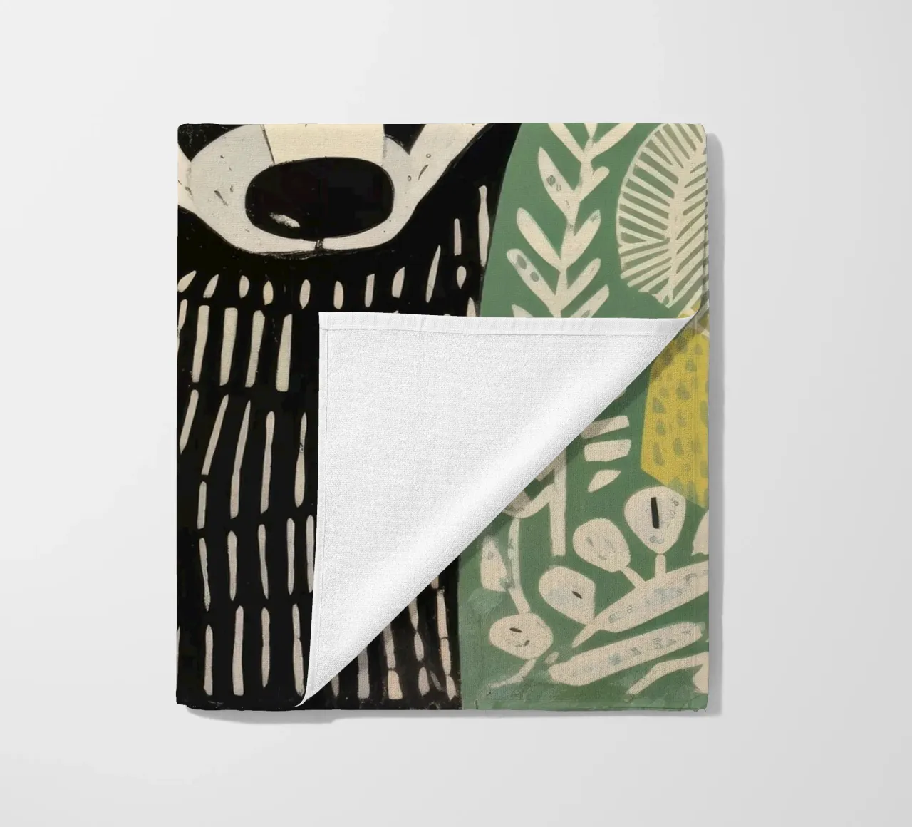 Tasso verde 3 telo mare da Minimal Animal Art