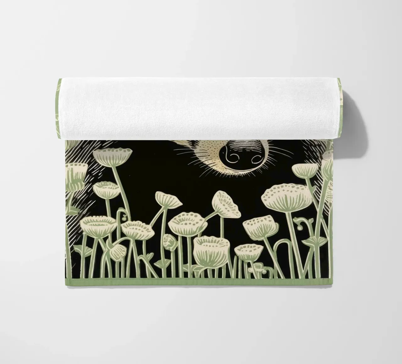 Tasso verde 4 telo mare da Minimal Animal Art