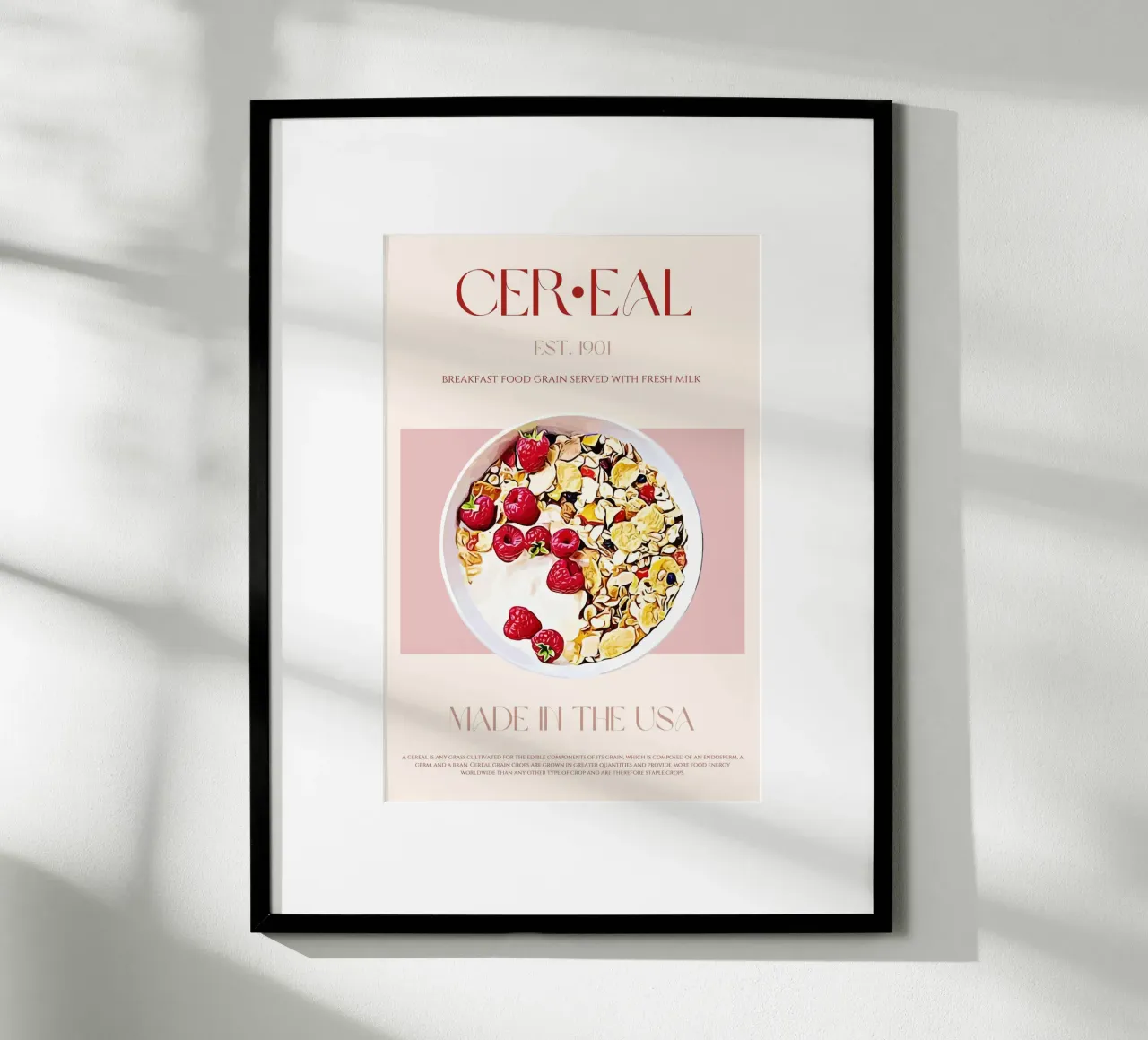 Cereal Print poster by KOKRPrints