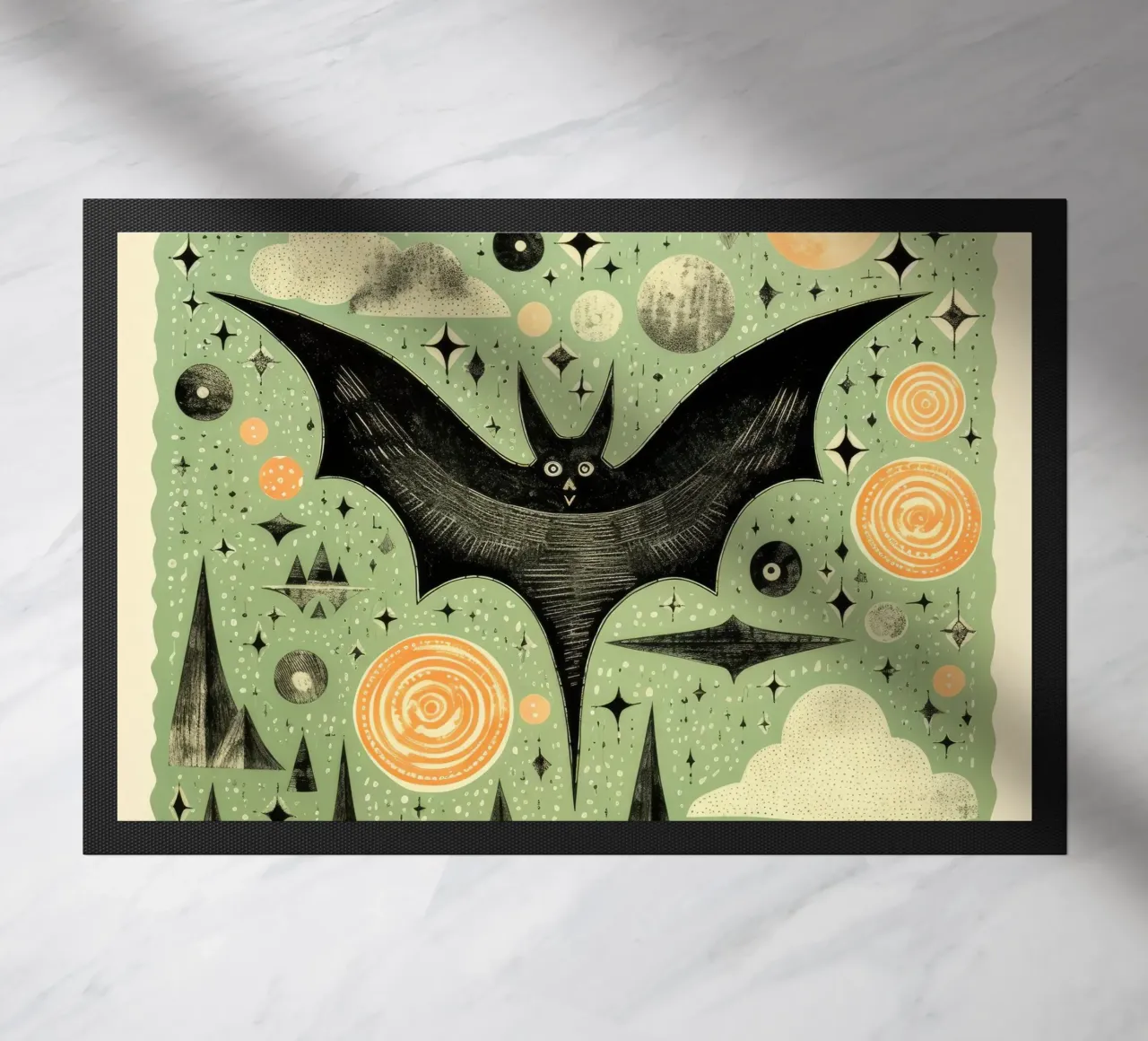 Pipistrello verde 1 zerbino da Minimal Animal Art