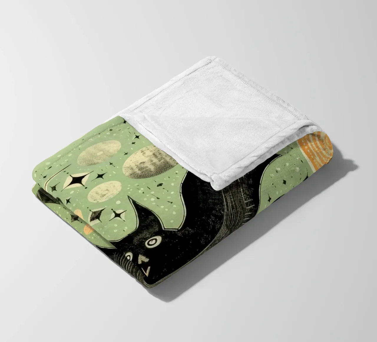 Pipistrello verde 1 coperta in pile da Minimal Animal Art
