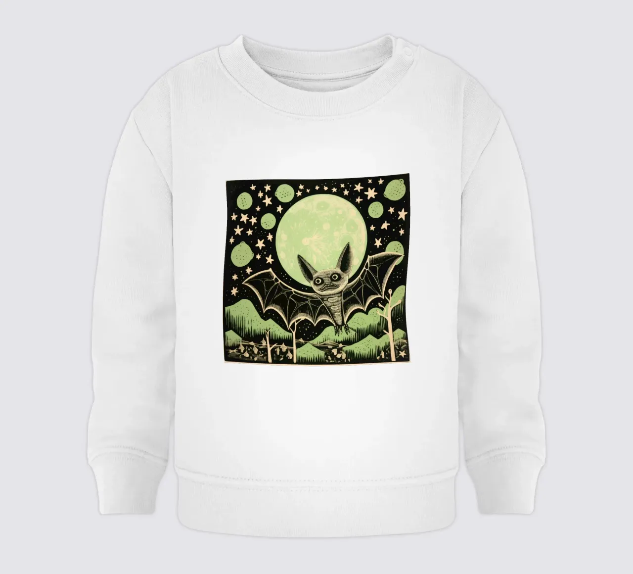 Pipistrello verde felpa neonato da Minimal Animal Art