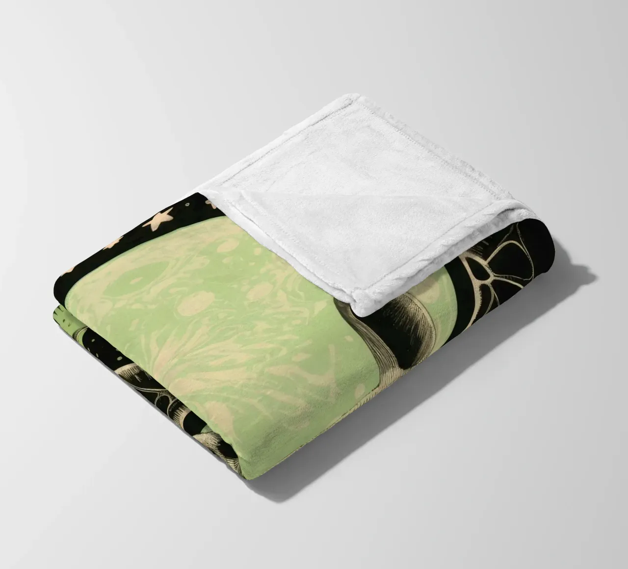 Pipistrello verde 2 coperta in pile da Minimal Animal Art