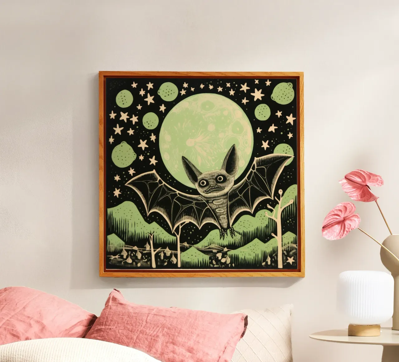 Pipistrello verde plexiglass da Minimal Animal Art