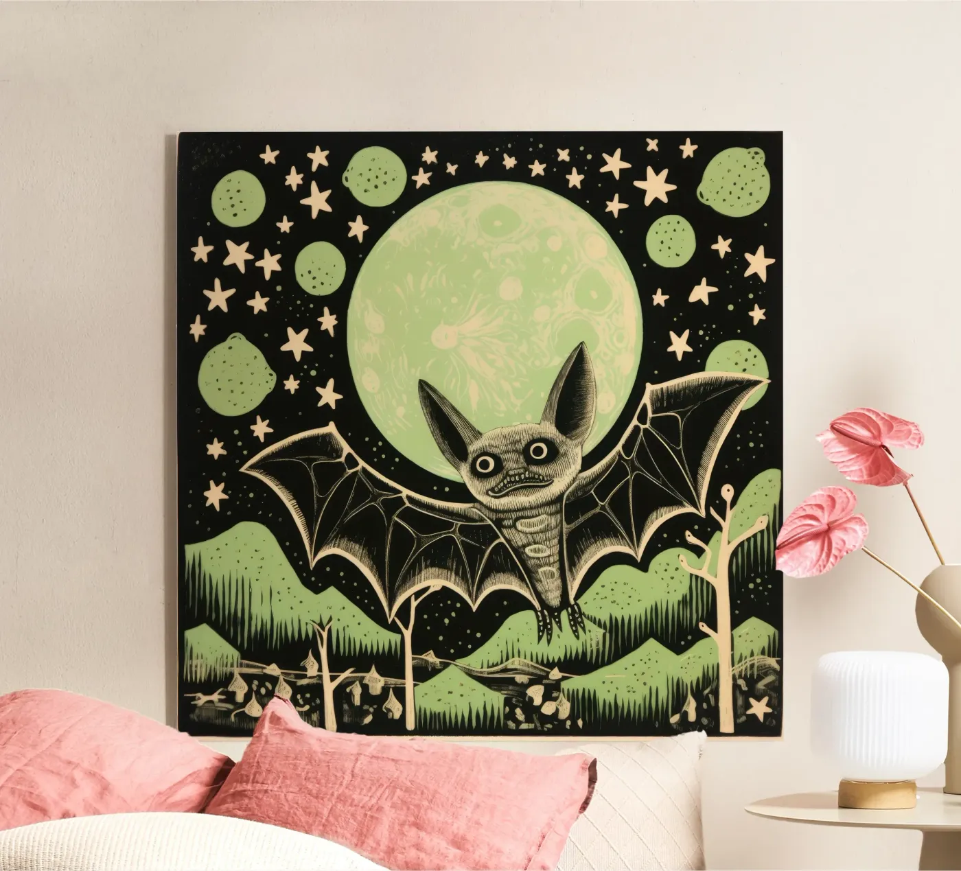 Green Bat plexiglass da Minimal Animal Art